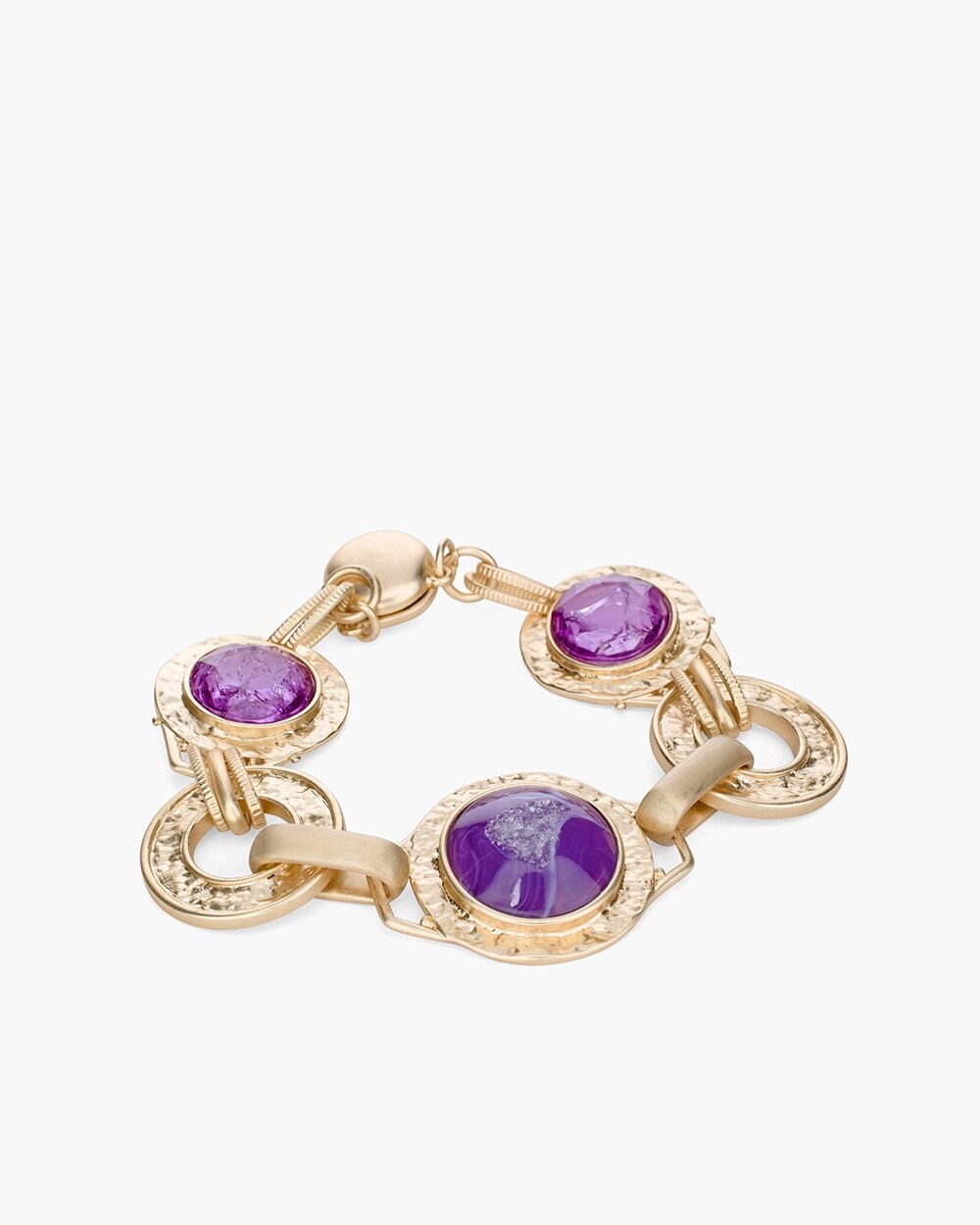 Purple Stone Magnetic Bracelet