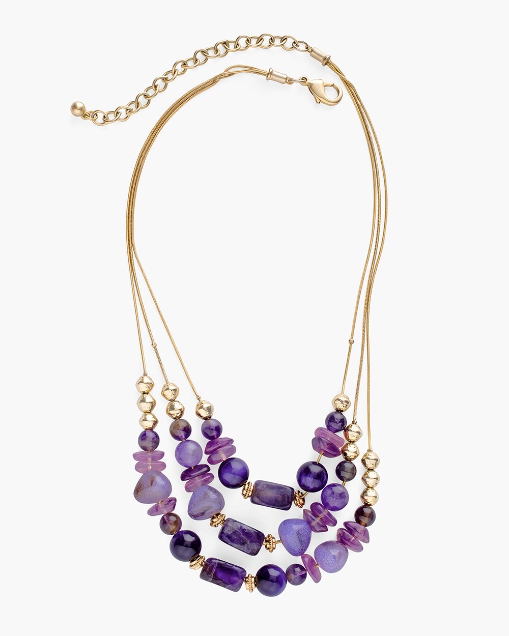 Purple Stone Illusion Necklace