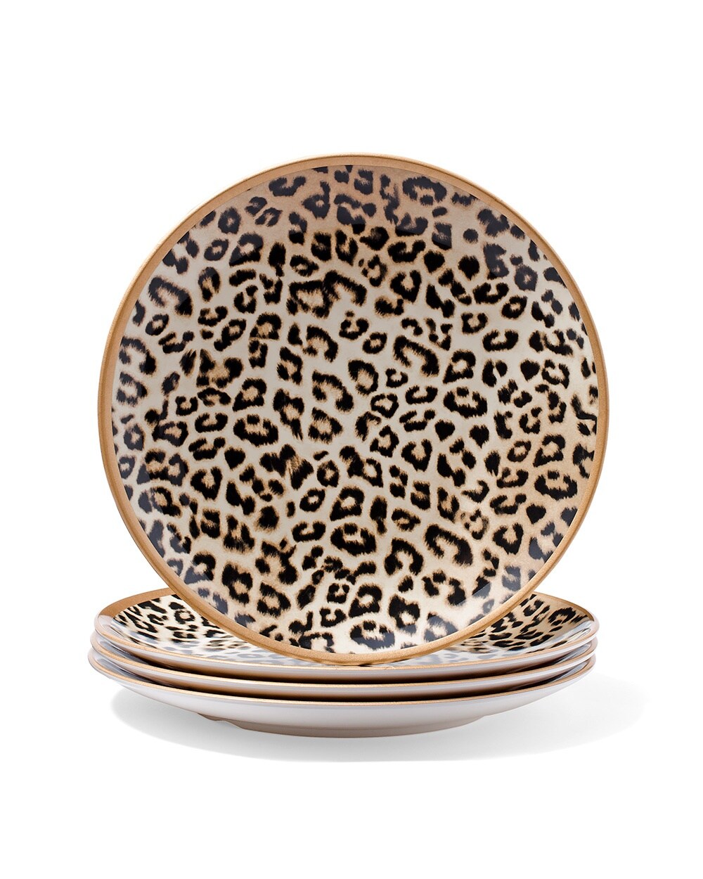 Large Leopard-Print Plate Set