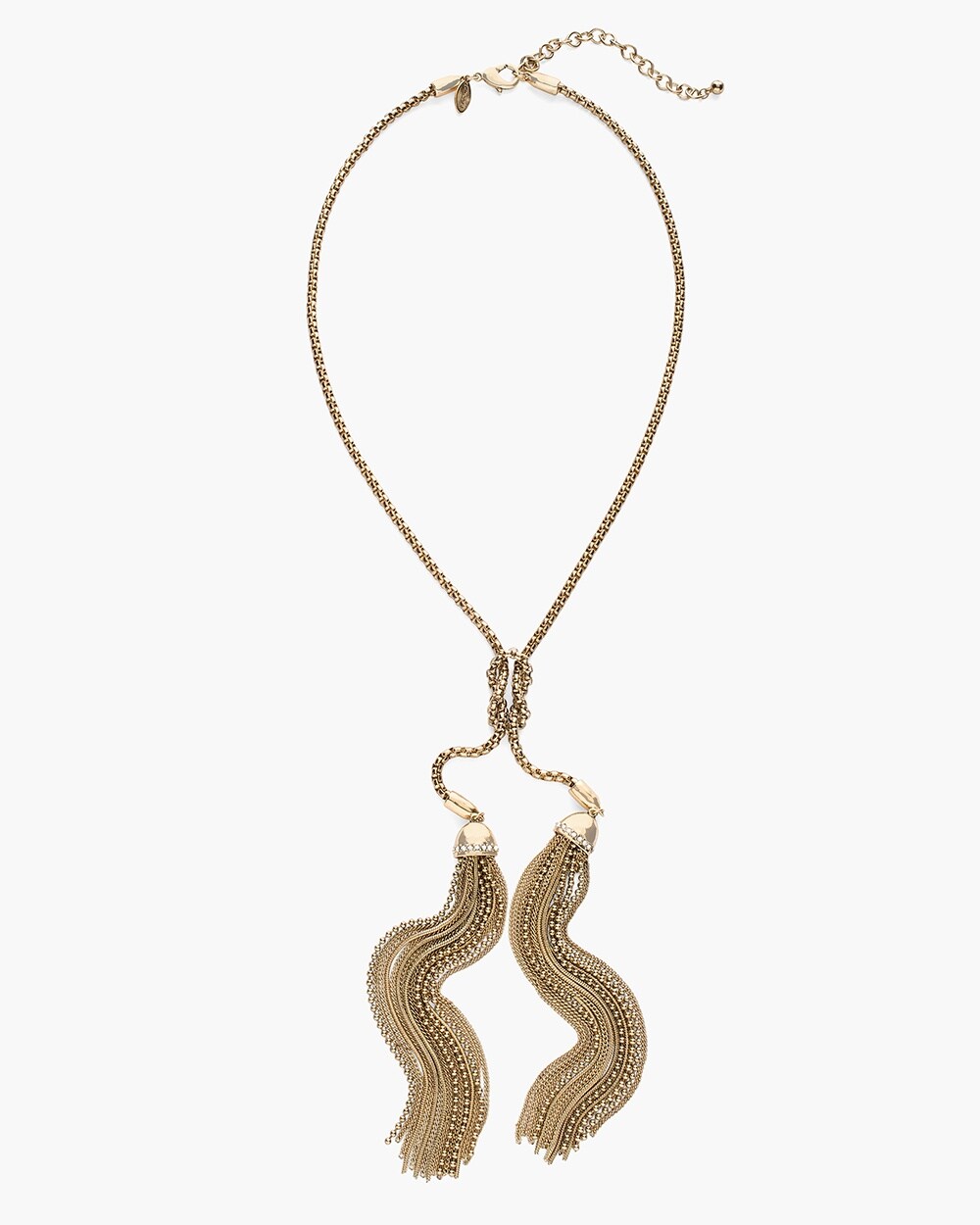 Long Gold-Tone Artisan Necklace