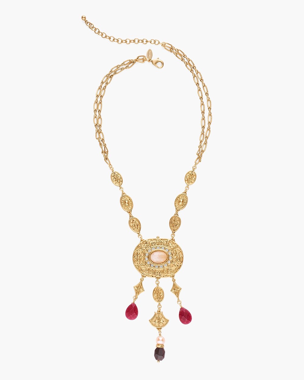 Pink and Merlot Statement Necklace