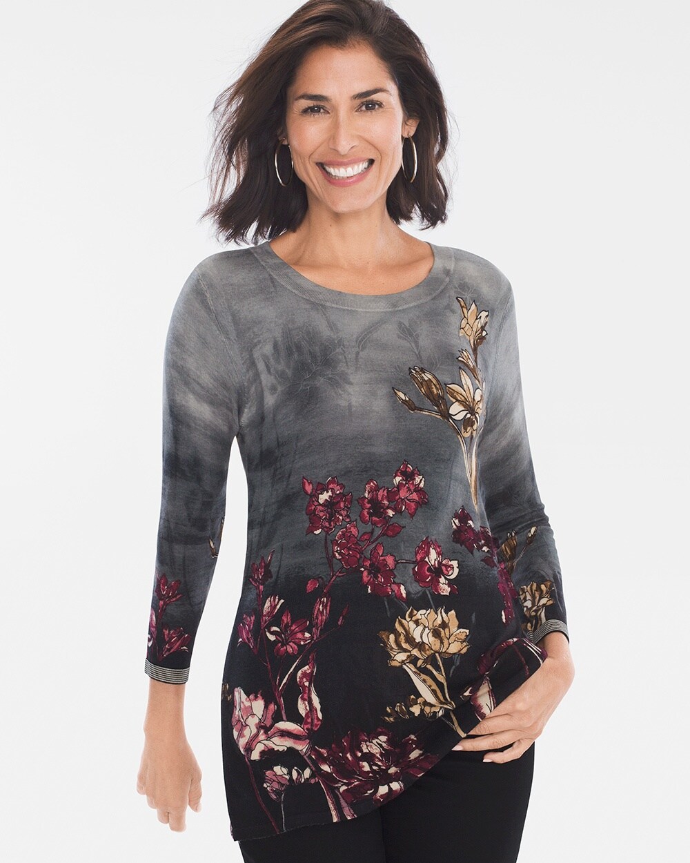 Graphic Floral Tunic