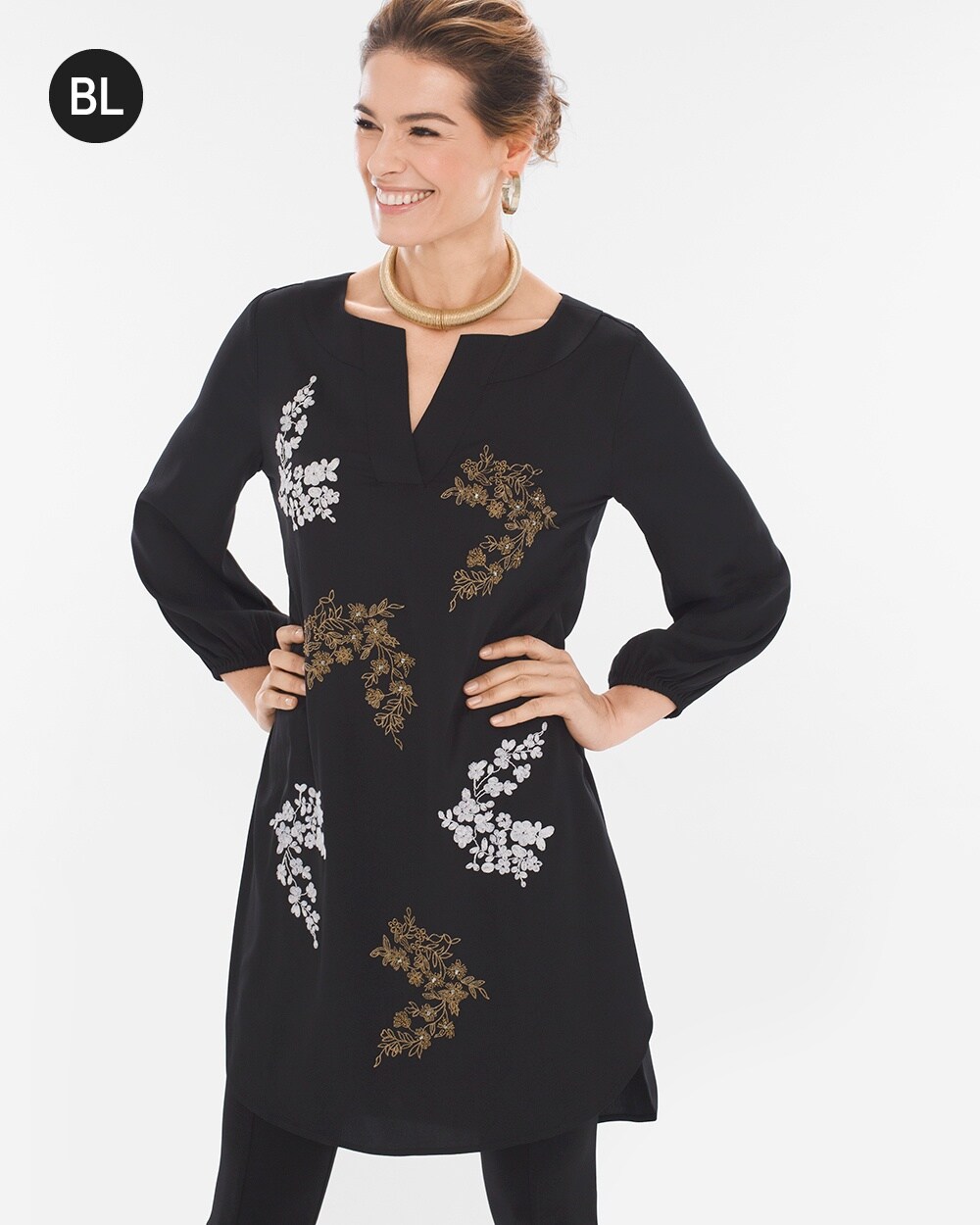 Black Label Embroidered Tunic