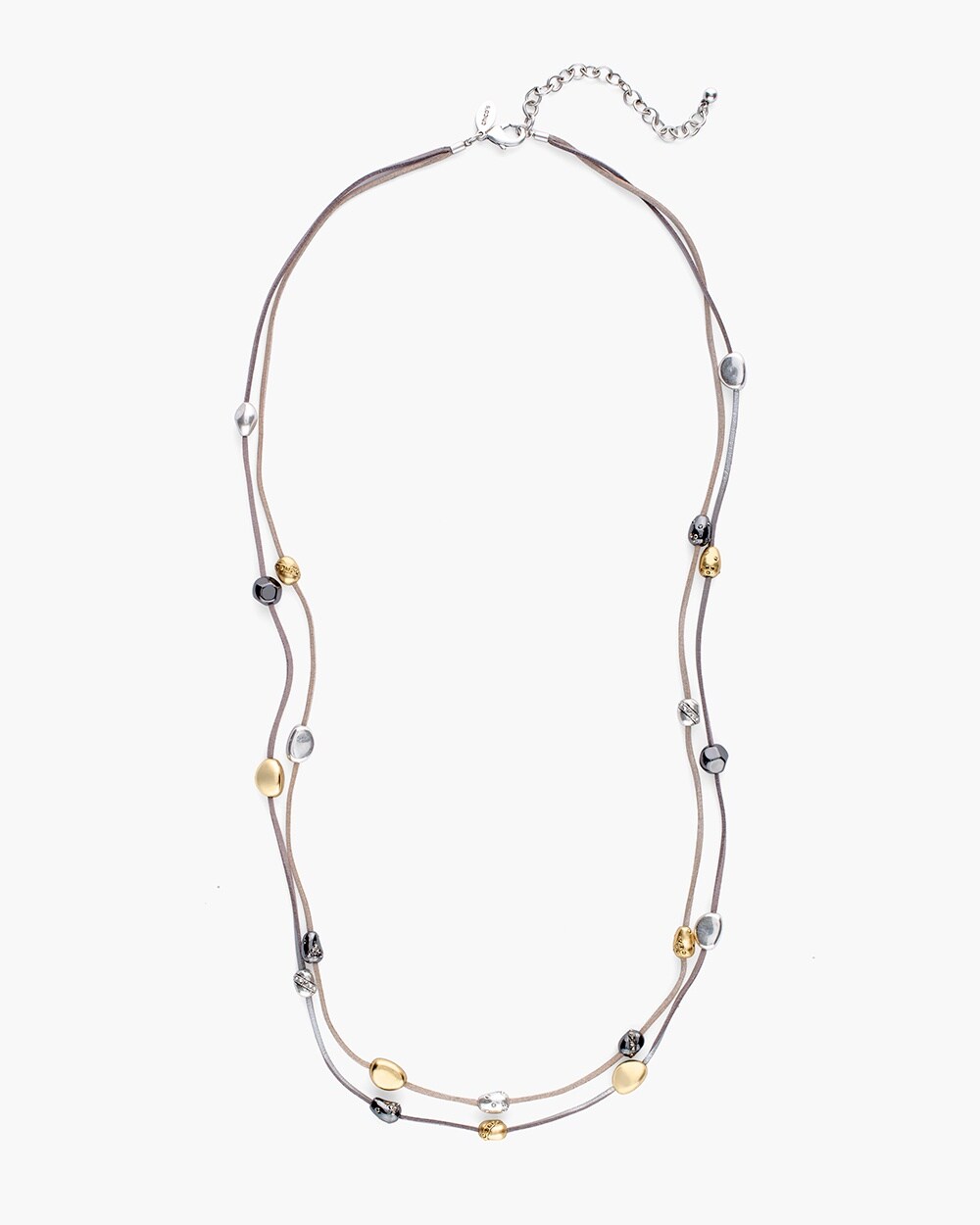 Tri-Tone Double-Strand Necklace