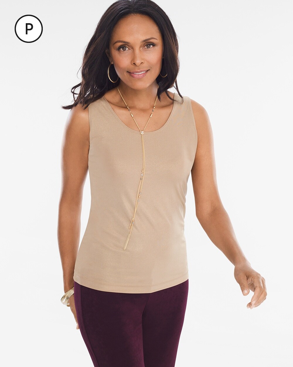 Travelers Collection Petite Shimmer Tank