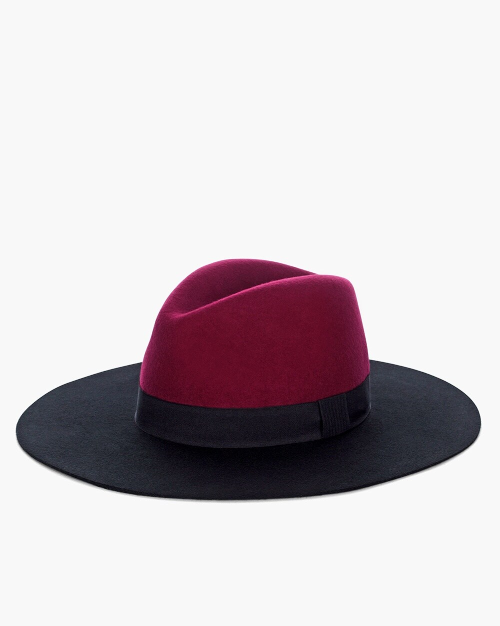 Black and Merlot Bi-Color Hat
