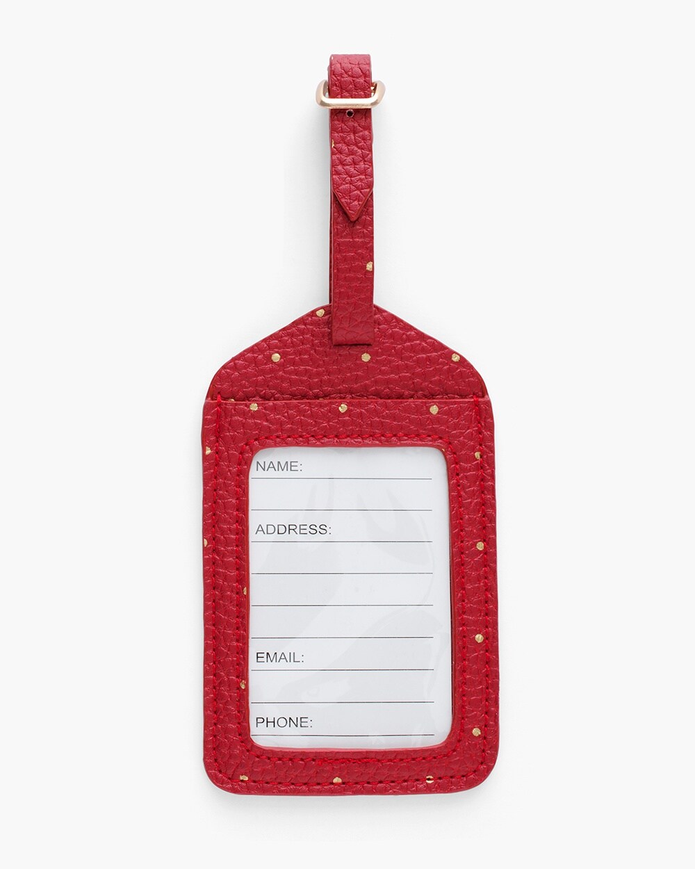 Red Dot Luggage Tag
