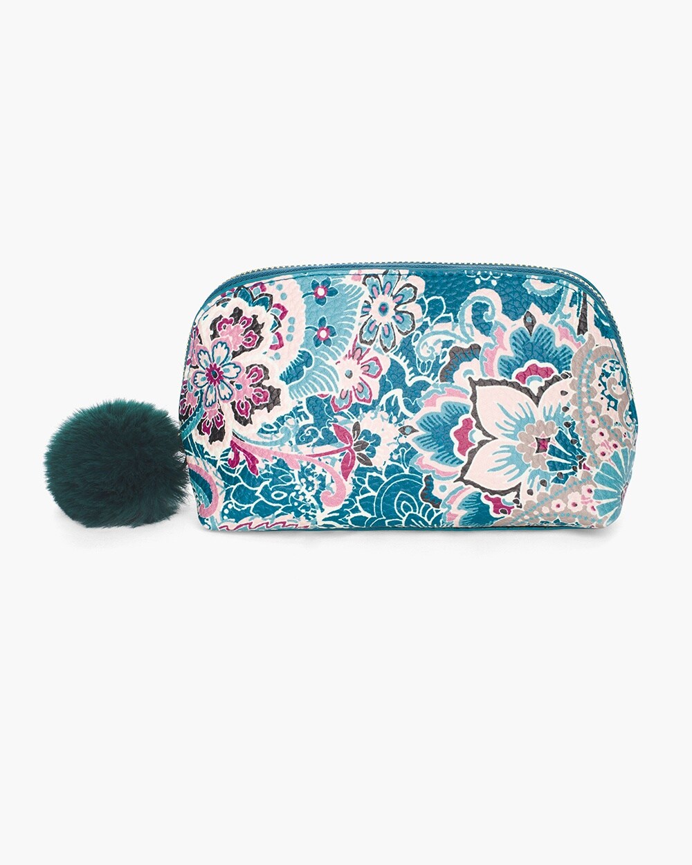 Floral Lace-Print Cosmetic Case