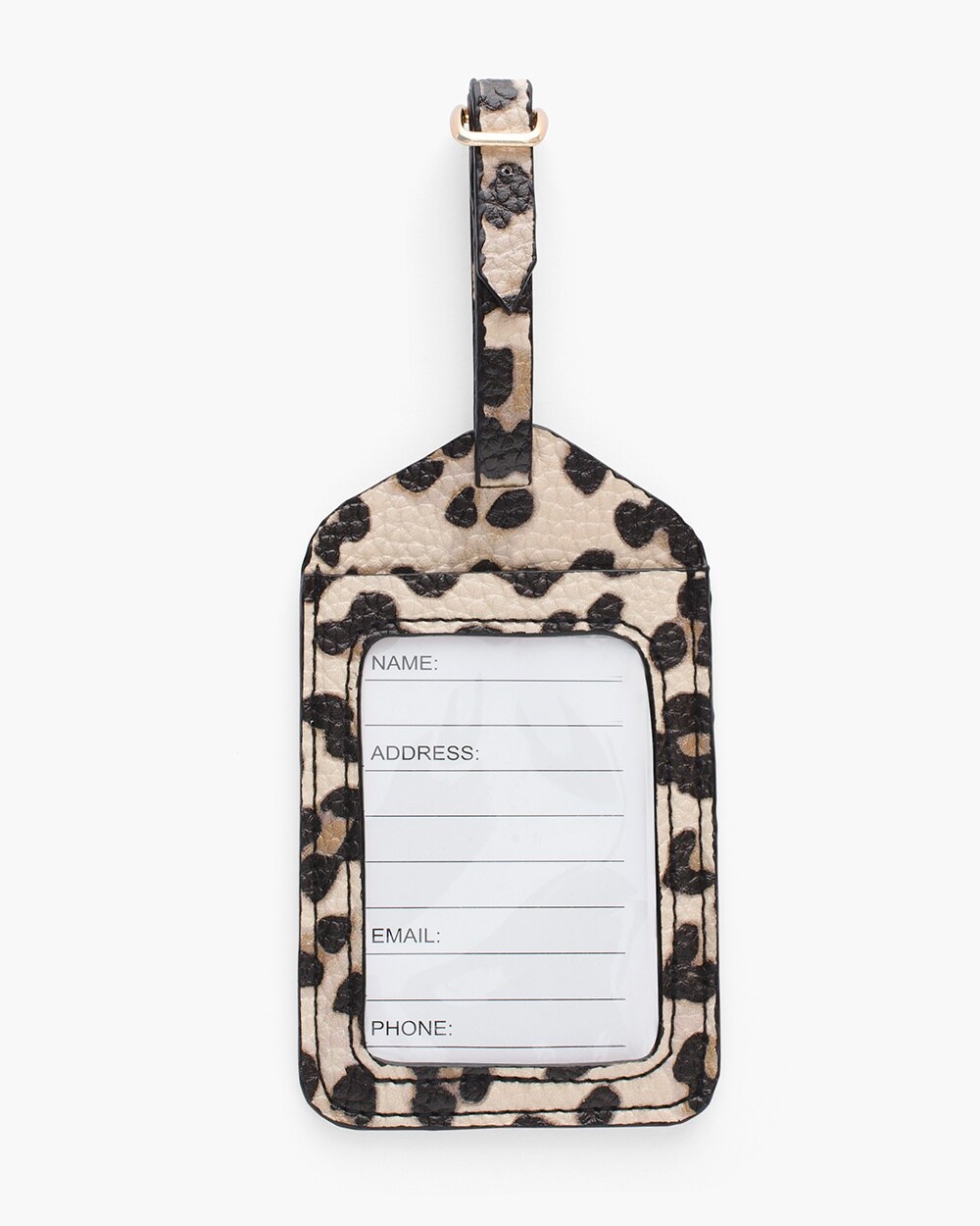 Leopard-Print Luggage Tag