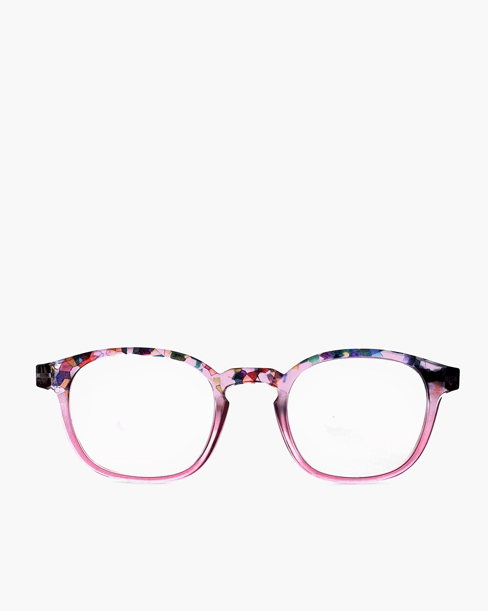 Multi-Colored Geometric-Print Reading Glasses