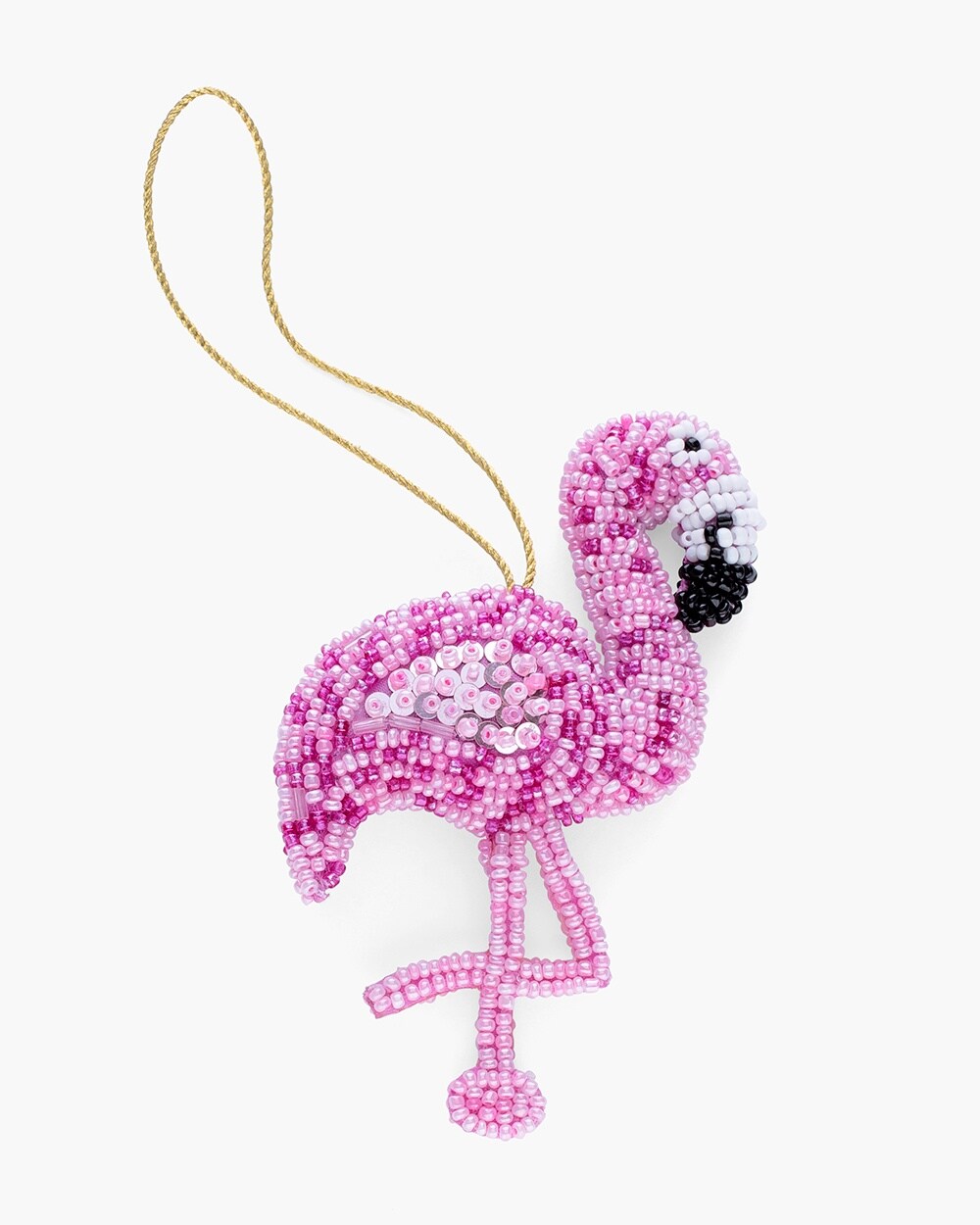Beaded Flamingo Ornament