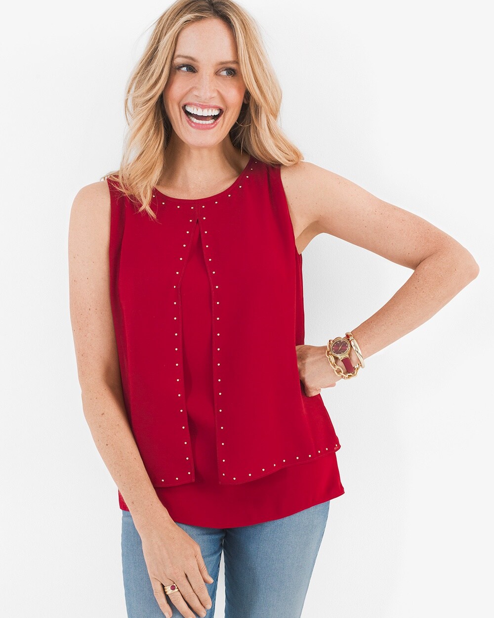 Double-Layer Embellished Tank