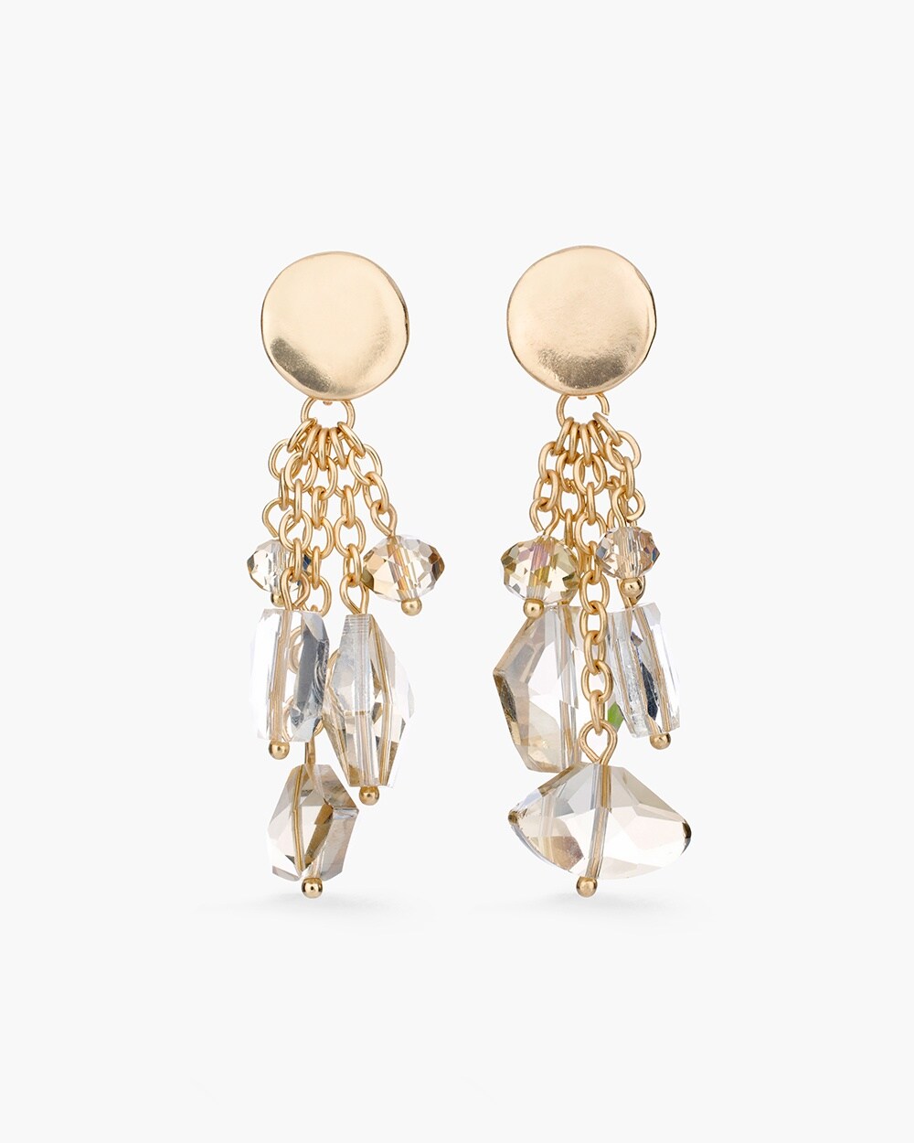 Champagne Drop-Cluster Earrings