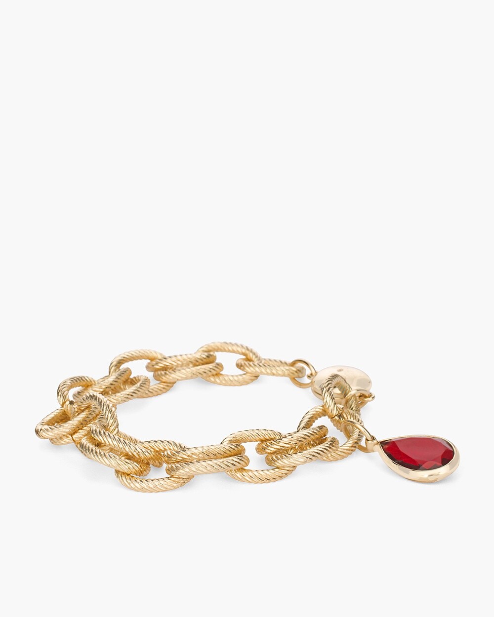 Gold-Tone Chain Stone Magnetic Bracelet