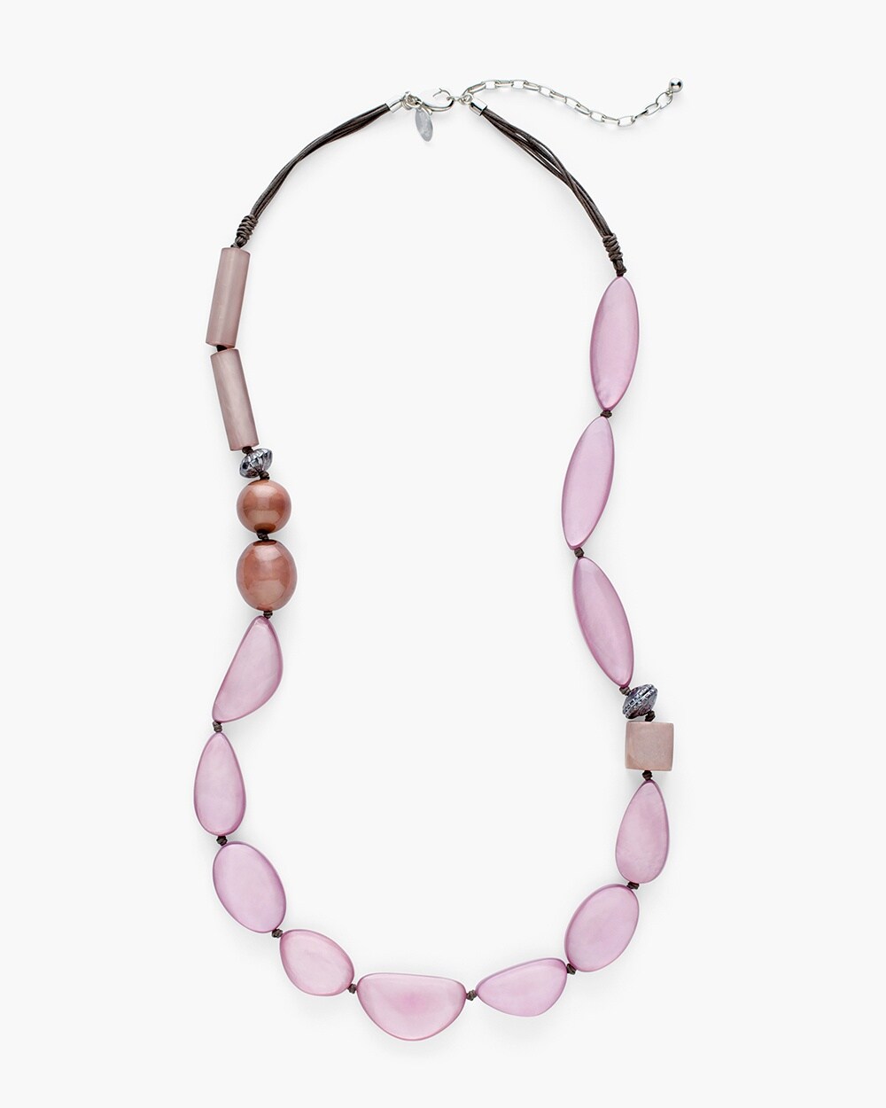 Purple Stone Single-Strand Necklace