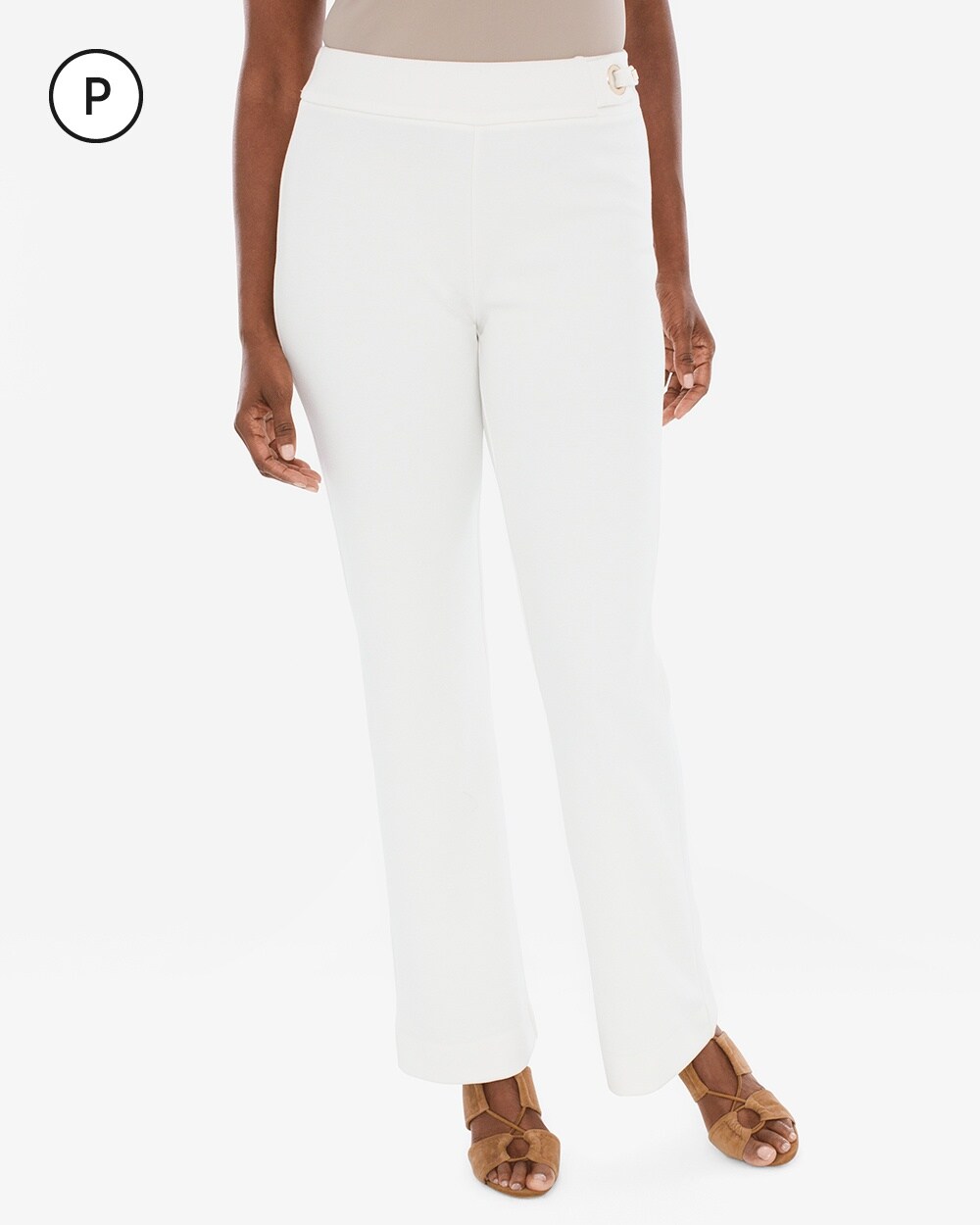 Petite Textured Trousers