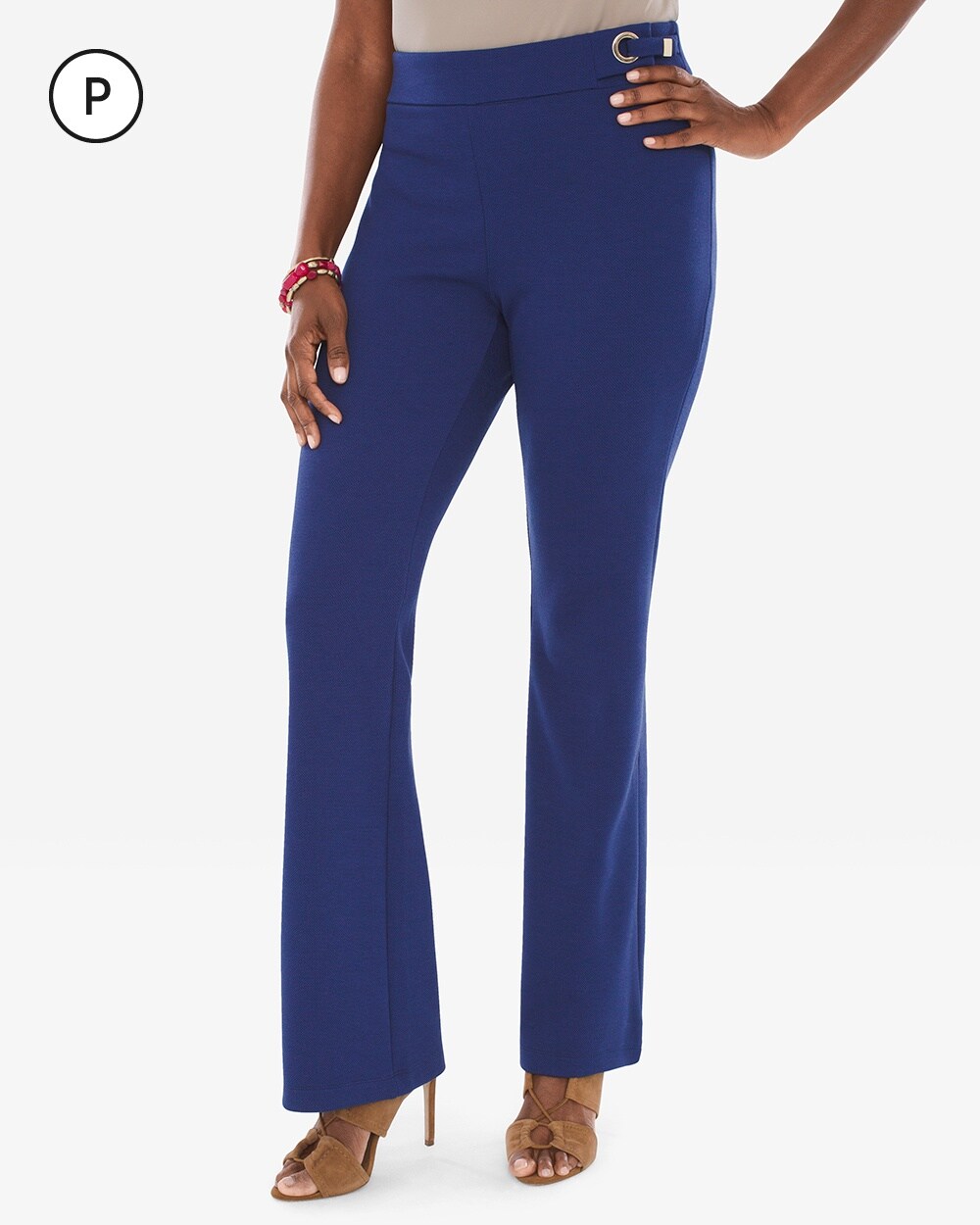 Petite Textured Trousers