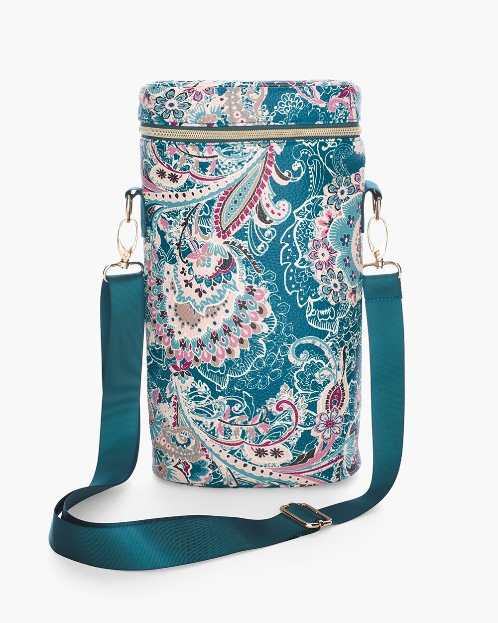 Floral Lace-Print Travel Wine Bag