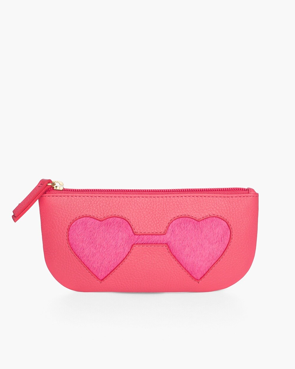 Pink Hearts Eyeglass Case