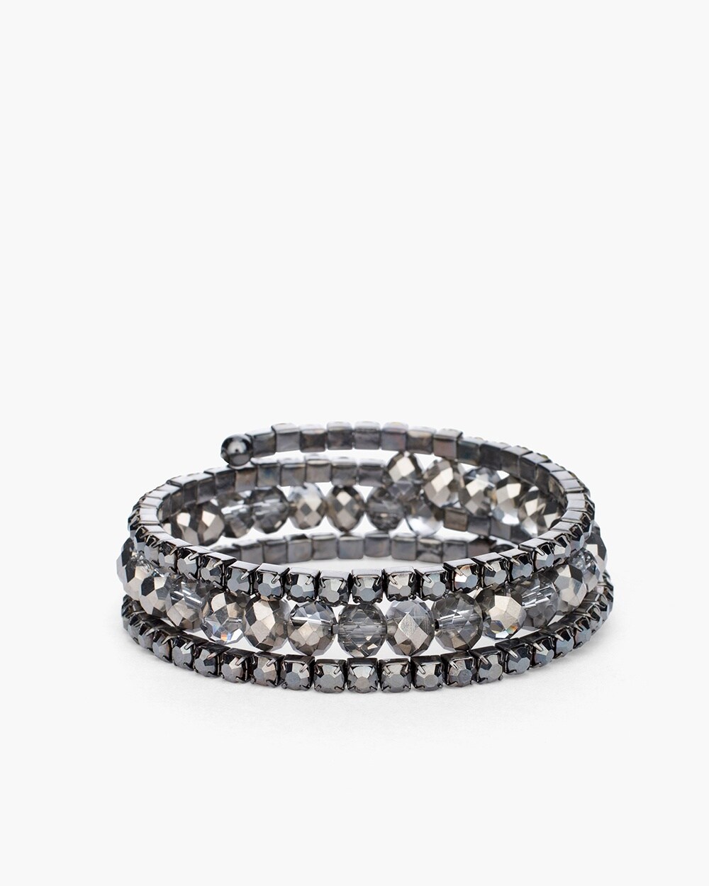 Silver Shimmer Coil Bracelet