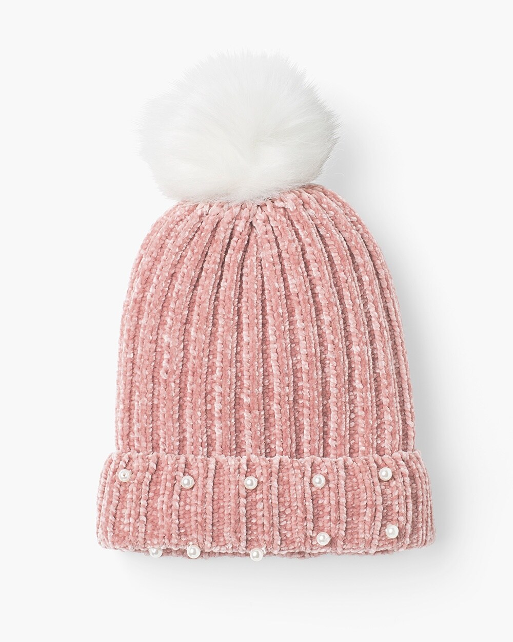 Cozy Blush Pom-Pom Hat