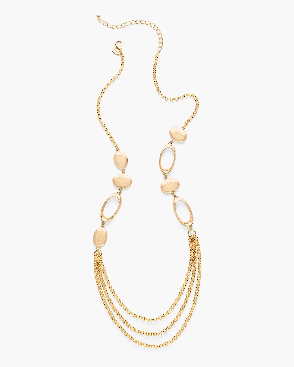 Sleek Gold-Tone Single Strand Necklace