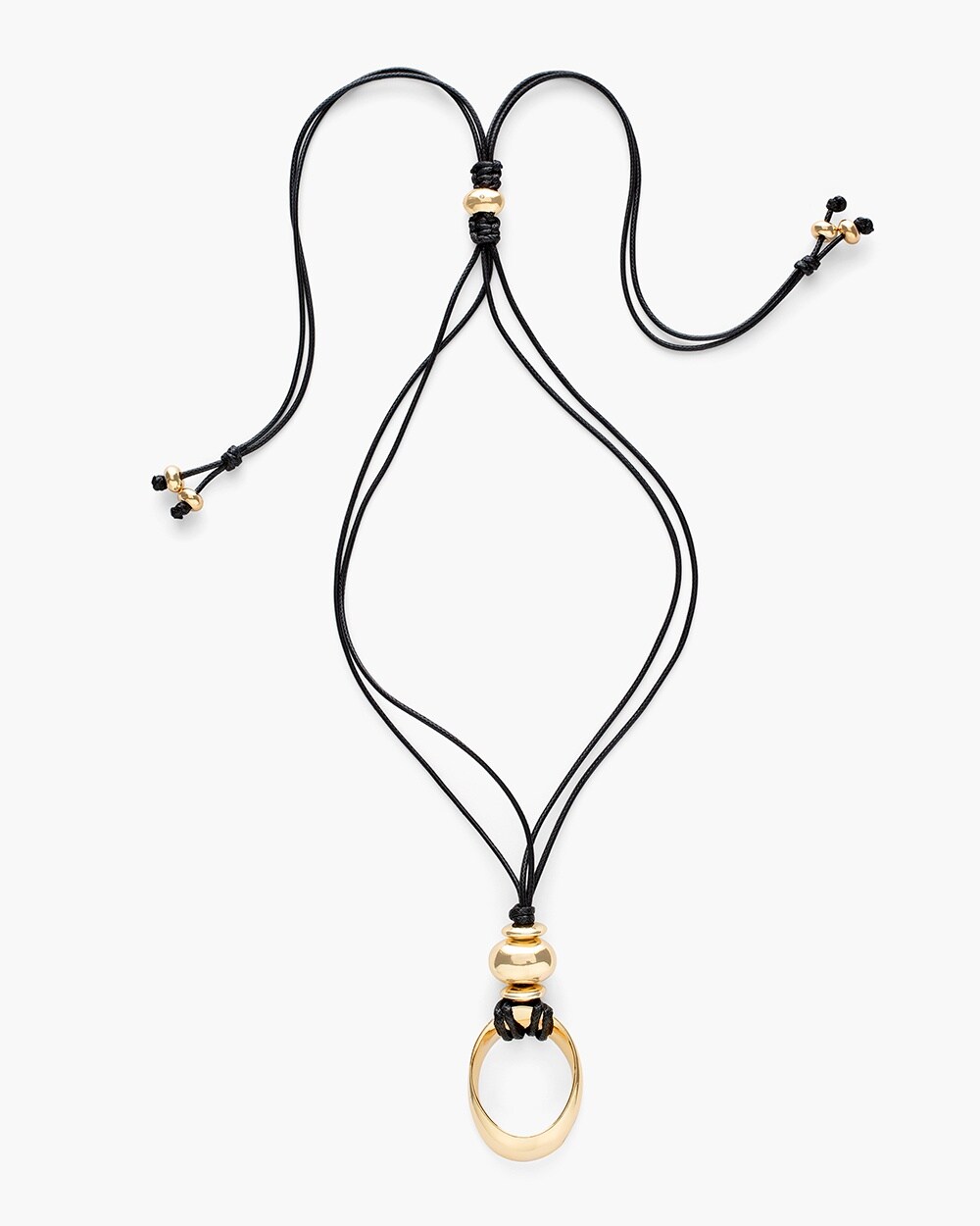 Sleek Convertible Gold-Tone Pendant Necklace