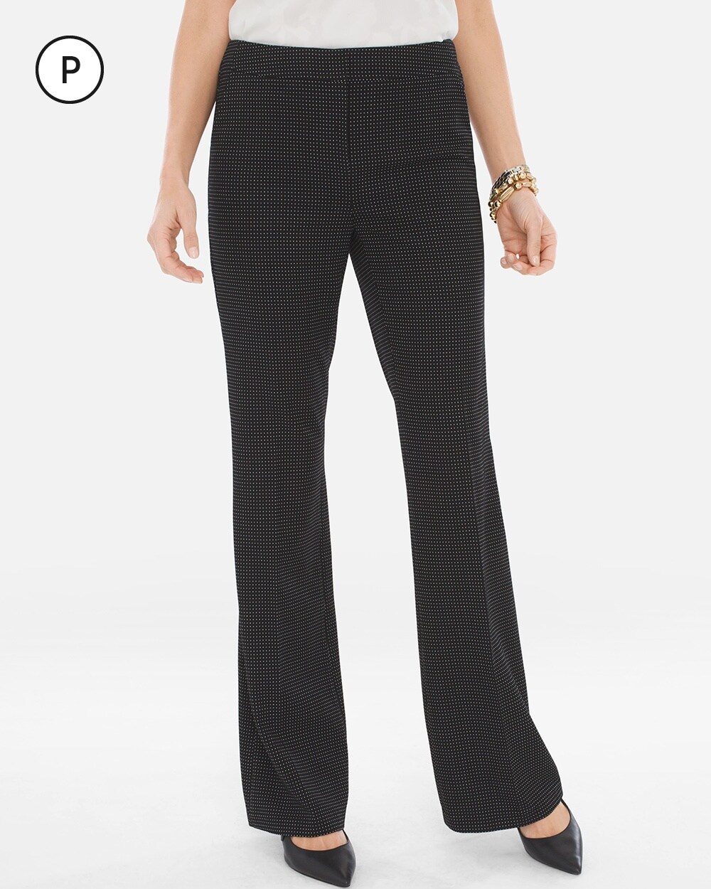 So Slimming Petite Textured Dot Trousers