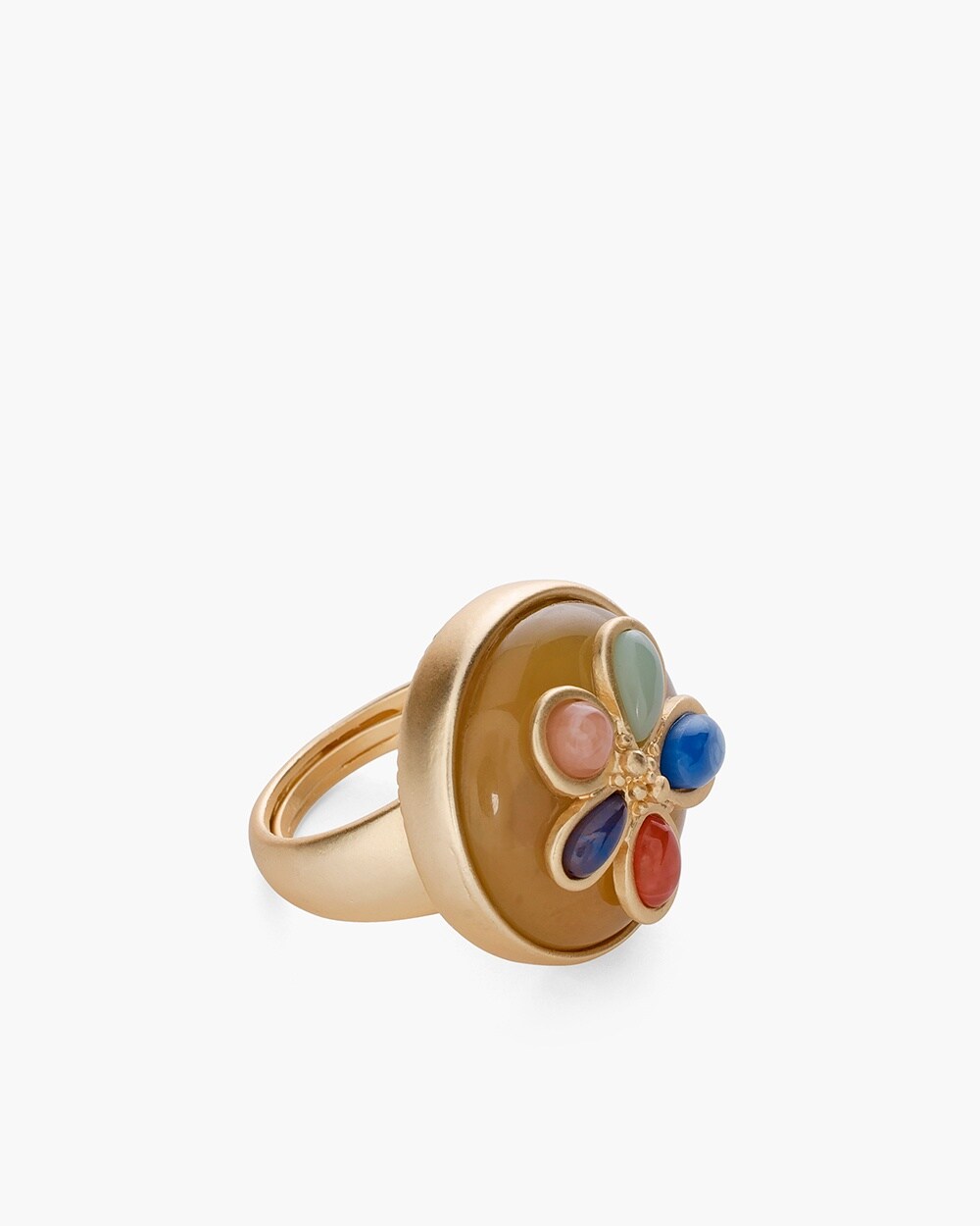 Multi-Colored Flower Ring