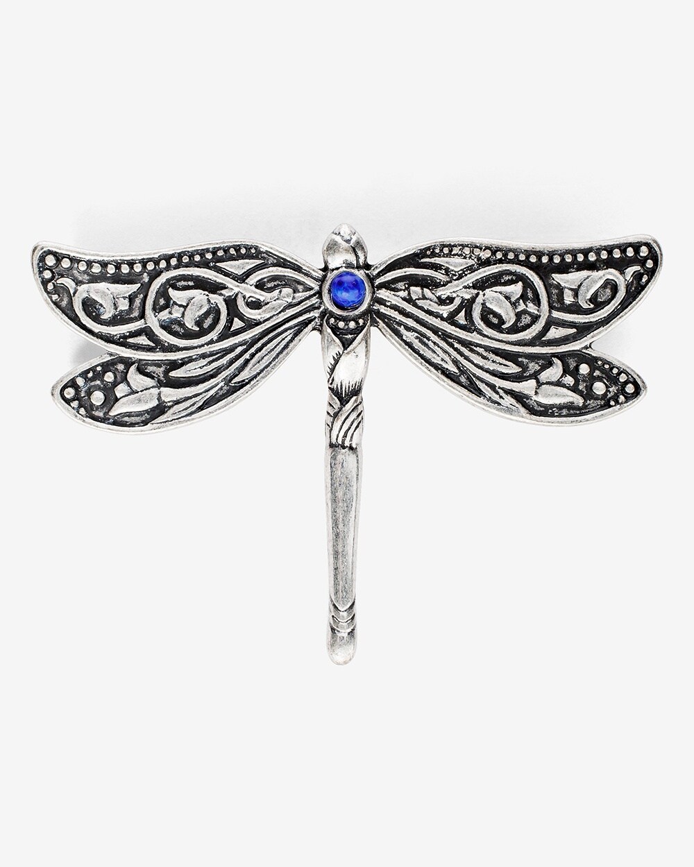 Blue Stone Dragonfly Pin