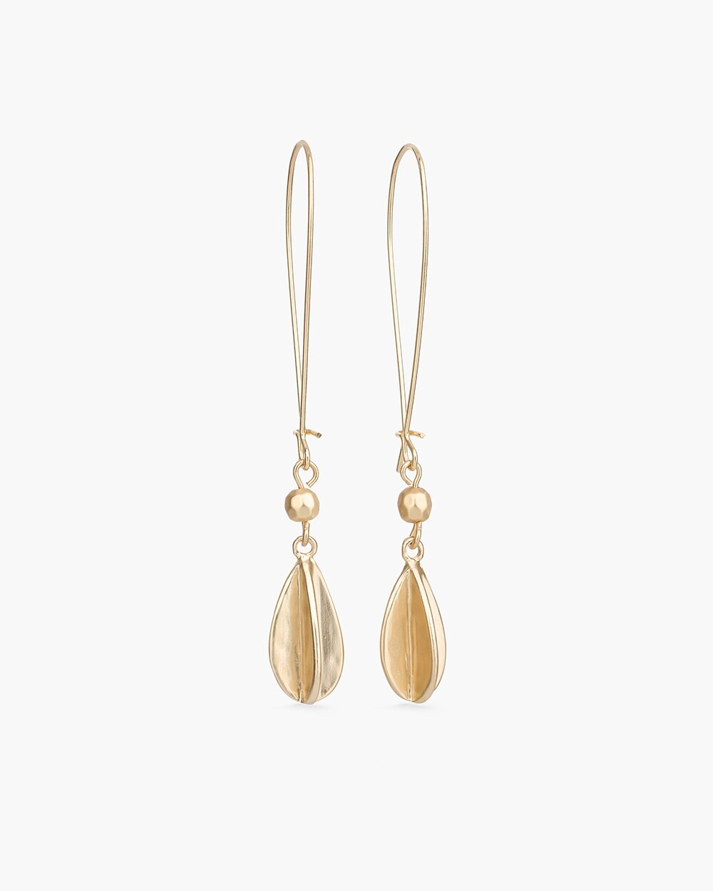 Gold-Tone Sleek Linear Earrings