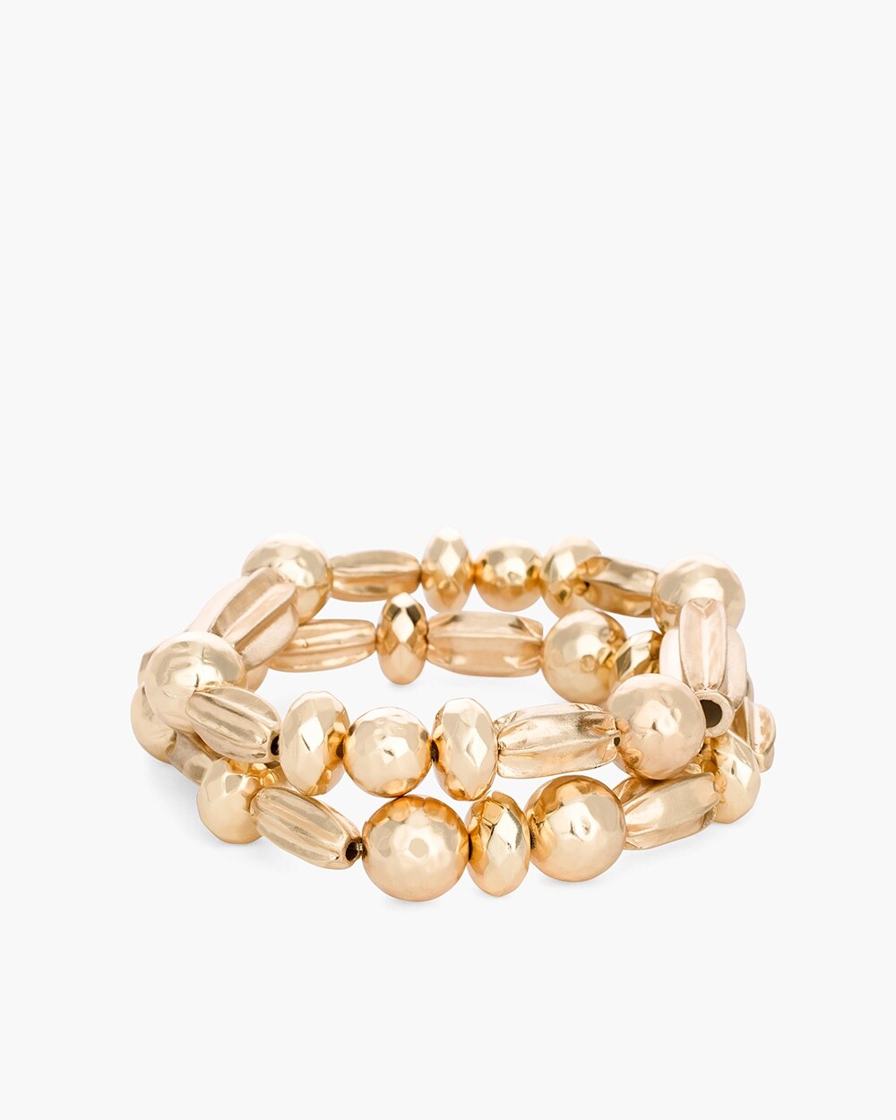 Gold-Tone Sleek Stretch Bracelet Set