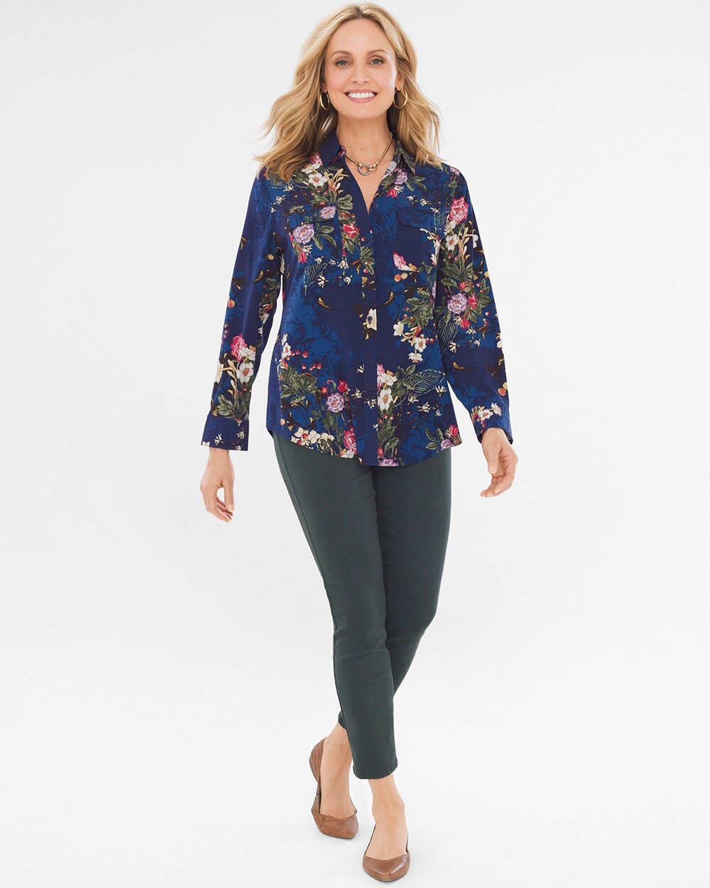 Silky Soft Floral Terrace Shirt - Chico's