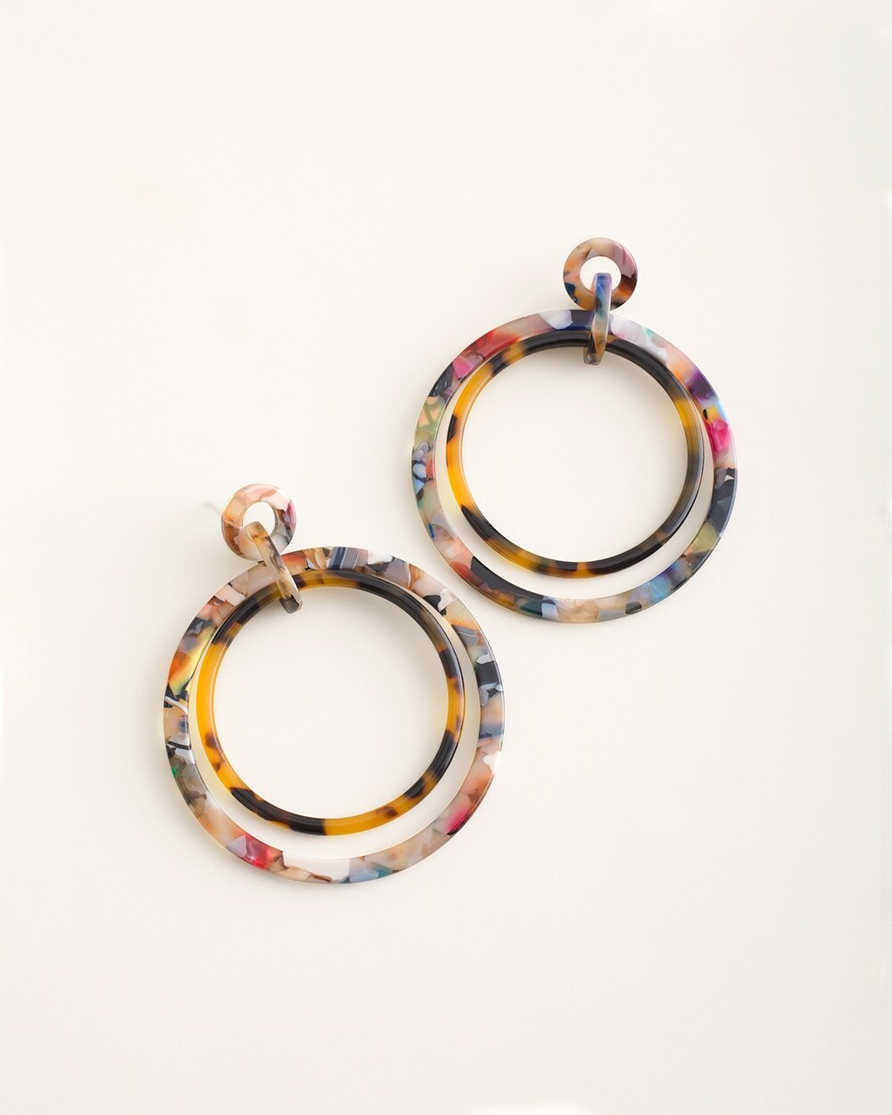 Multi-Colored Multi-Hoop Earrings
