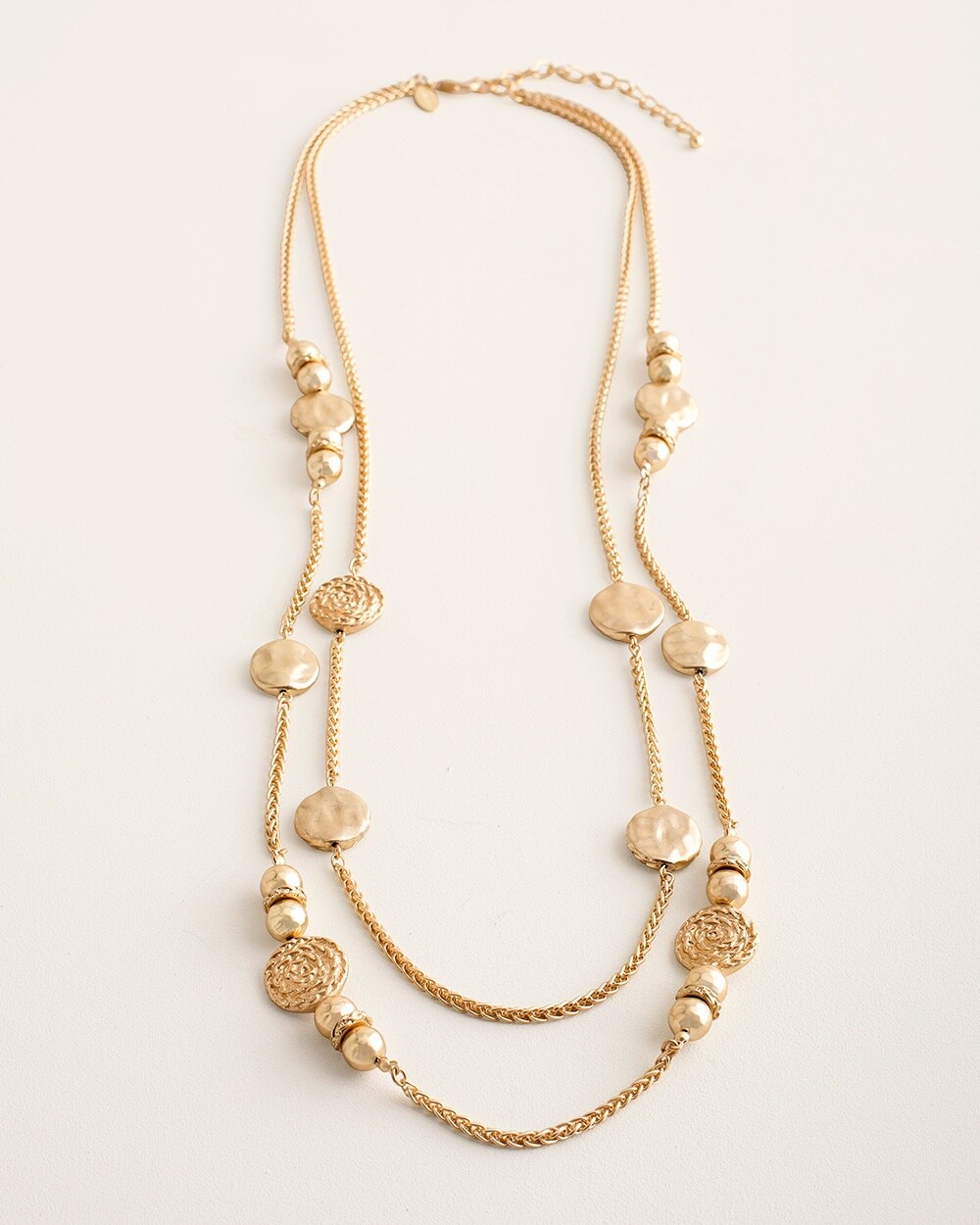 Gold-Tone Rope Double-Strand Necklace