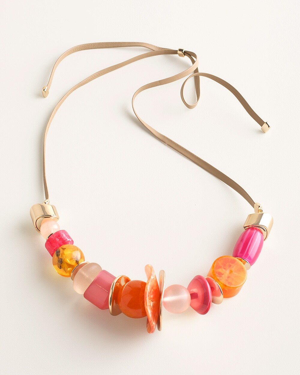 Convertible Fiery and Gold-Tone Necklace