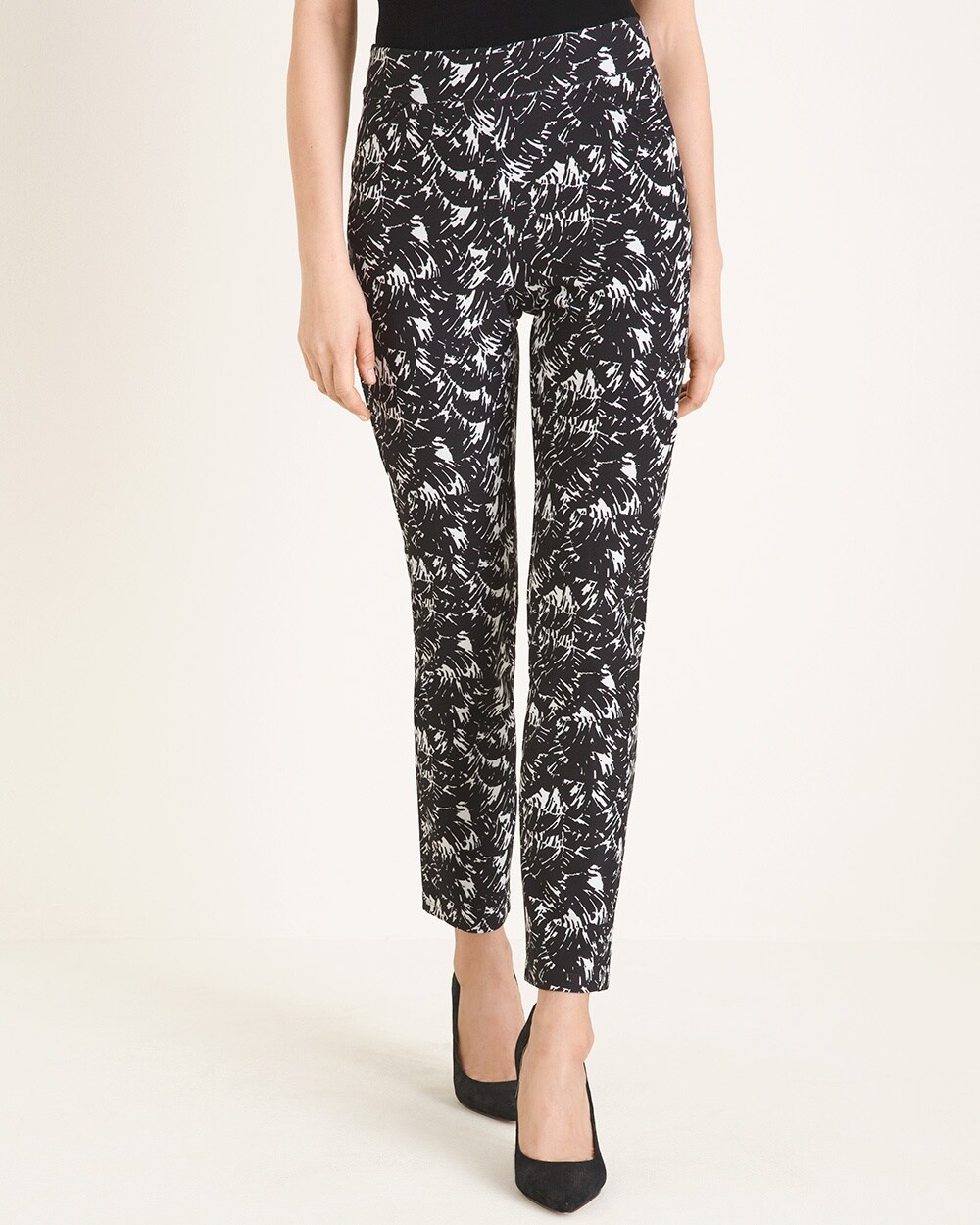 Travelers Collection Printed Crepe Ankle Pants