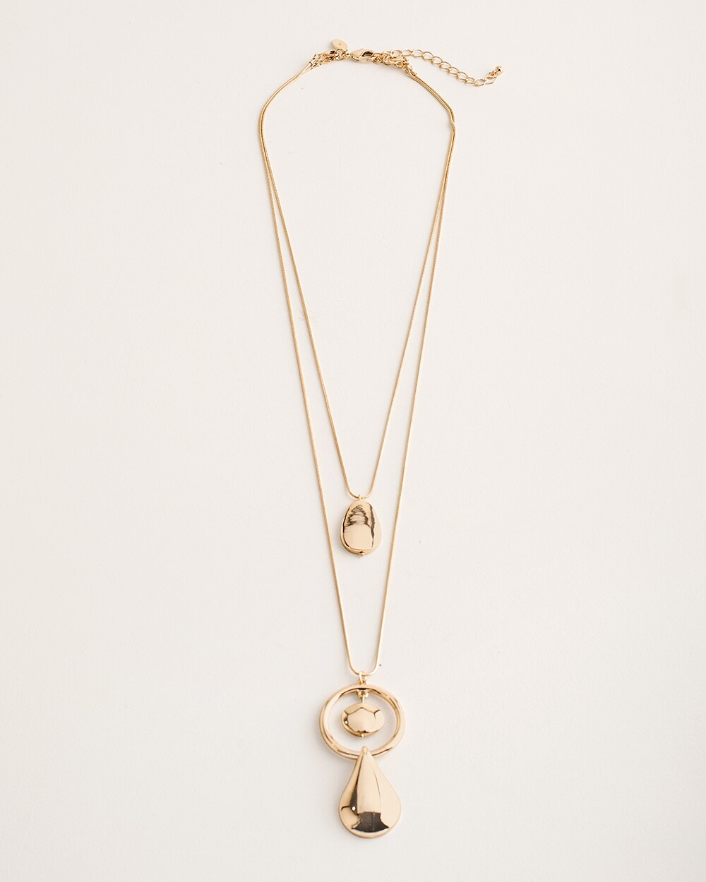 Convertible Gold-Tone Shine Triple-Pendant Necklace