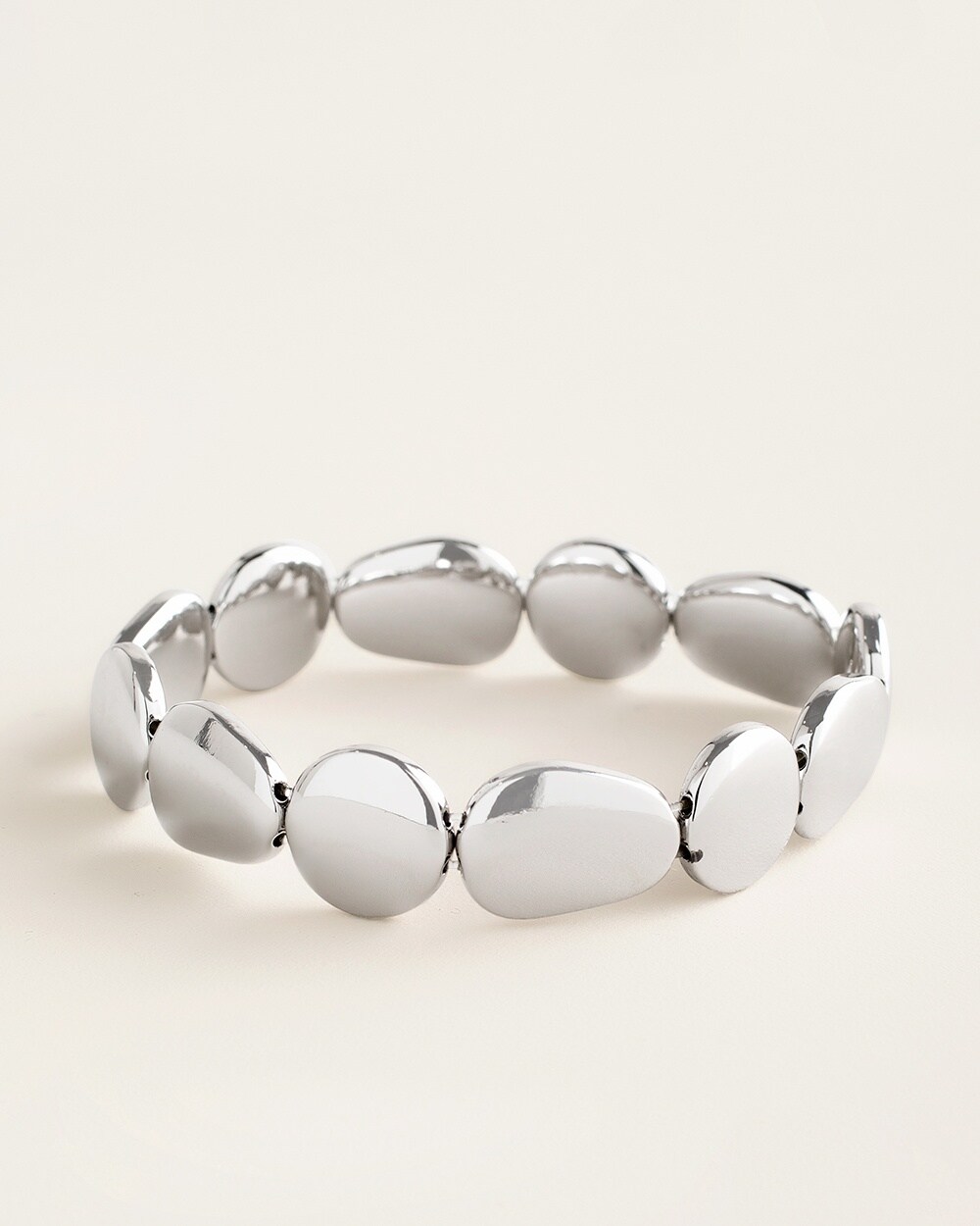 Silver-Tone Shine Stretch Bracelet