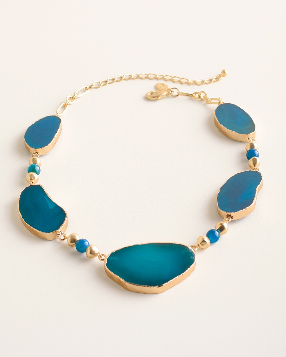 Blue Agate Bib Necklace