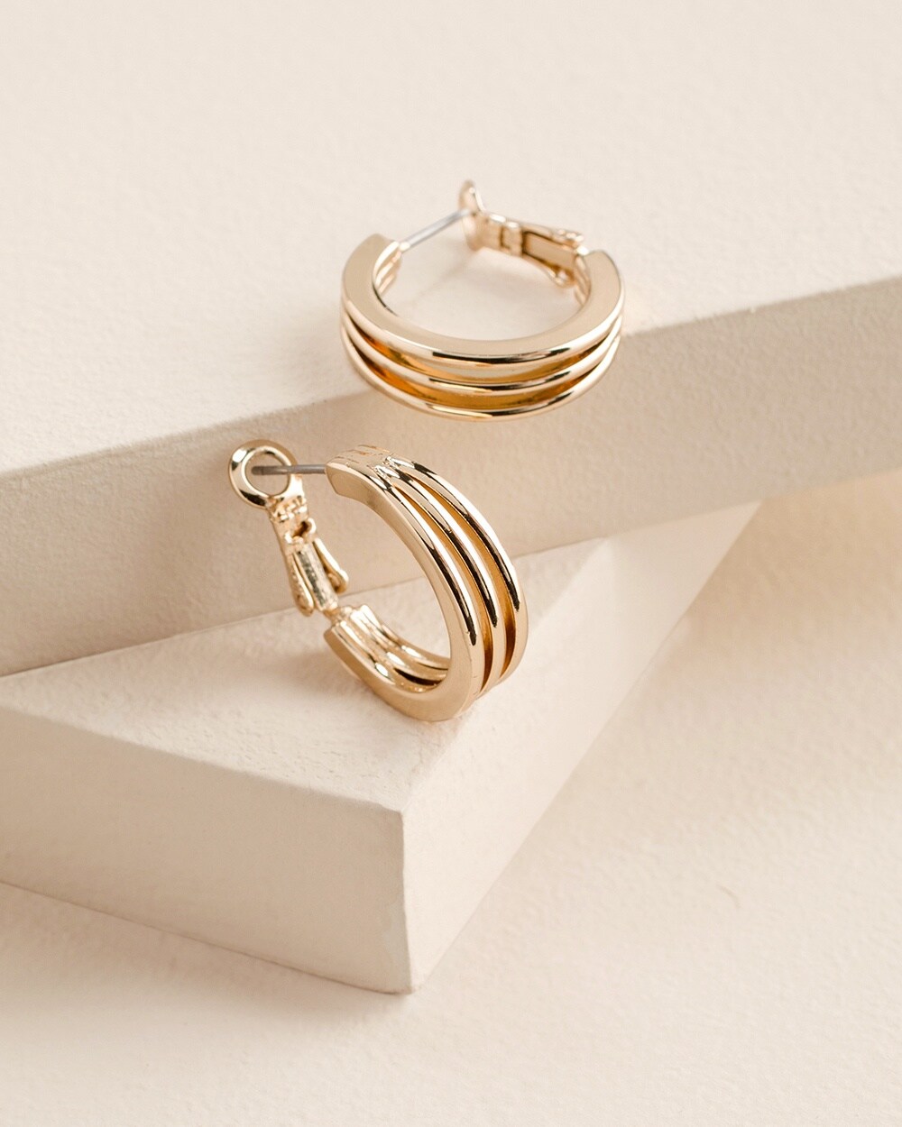 Sleek Gold-Tone Hoop Earrings