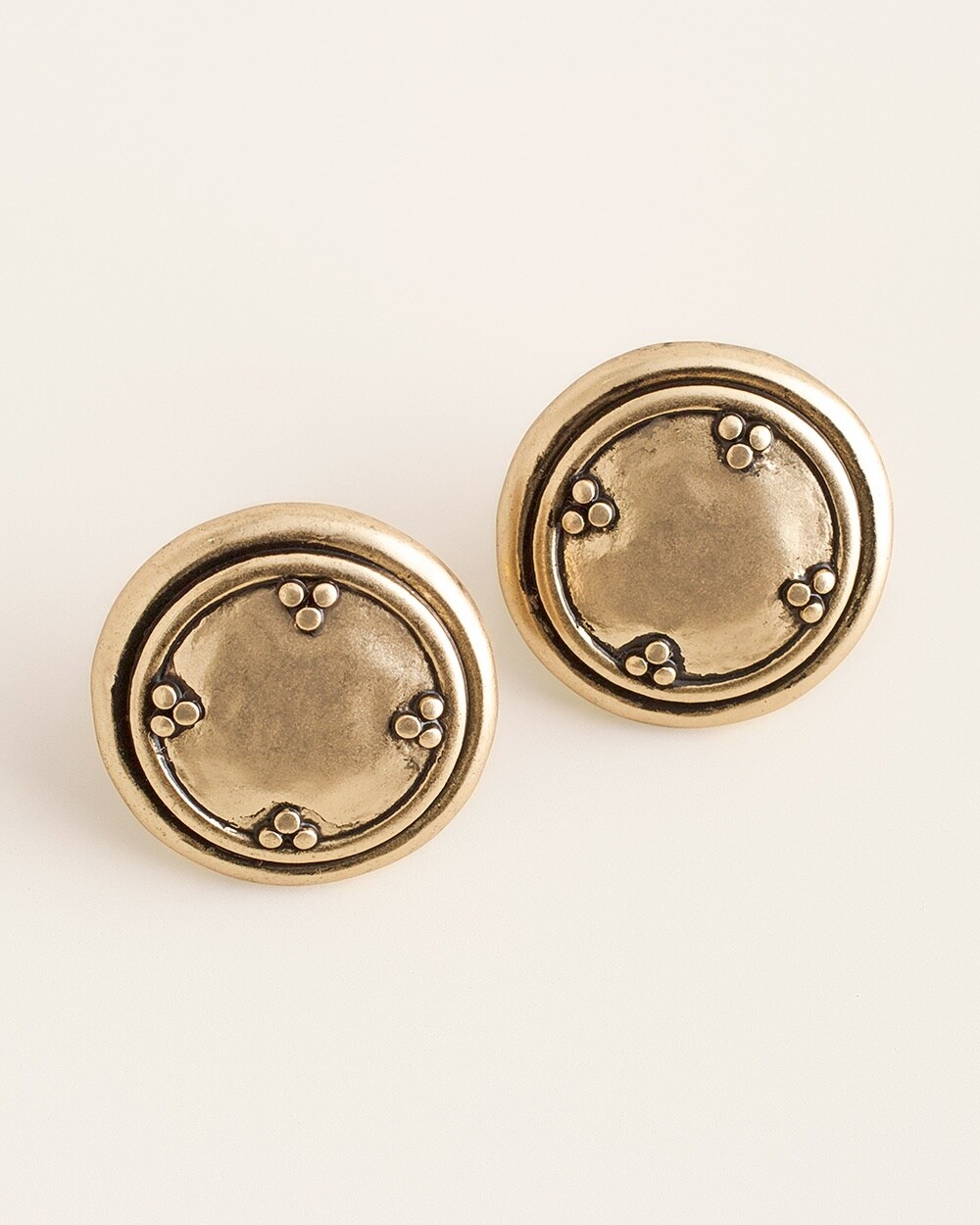 Gold-Tone Circlet Stud Earrings