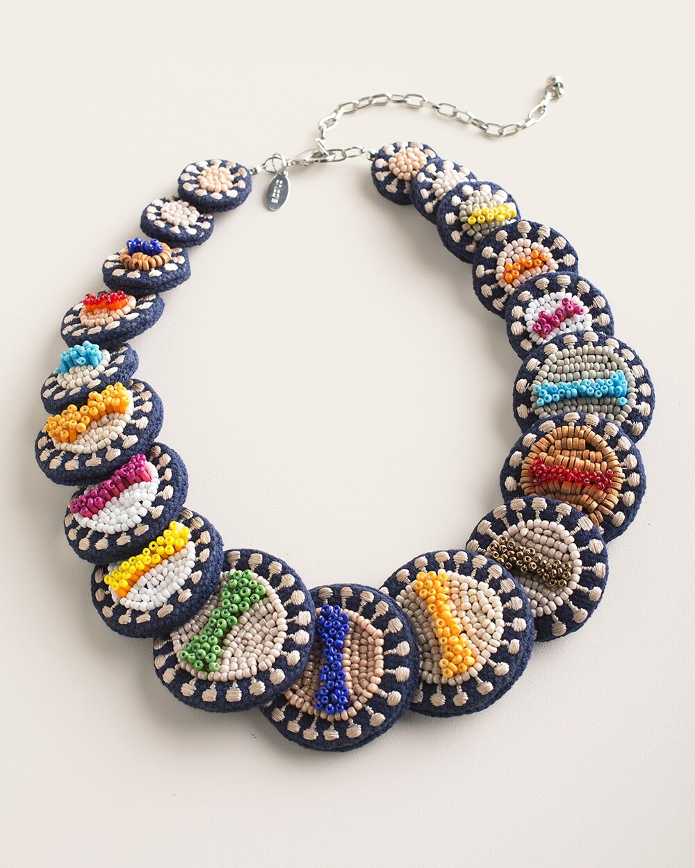 Multi-Colored Beaded Collar Necklace