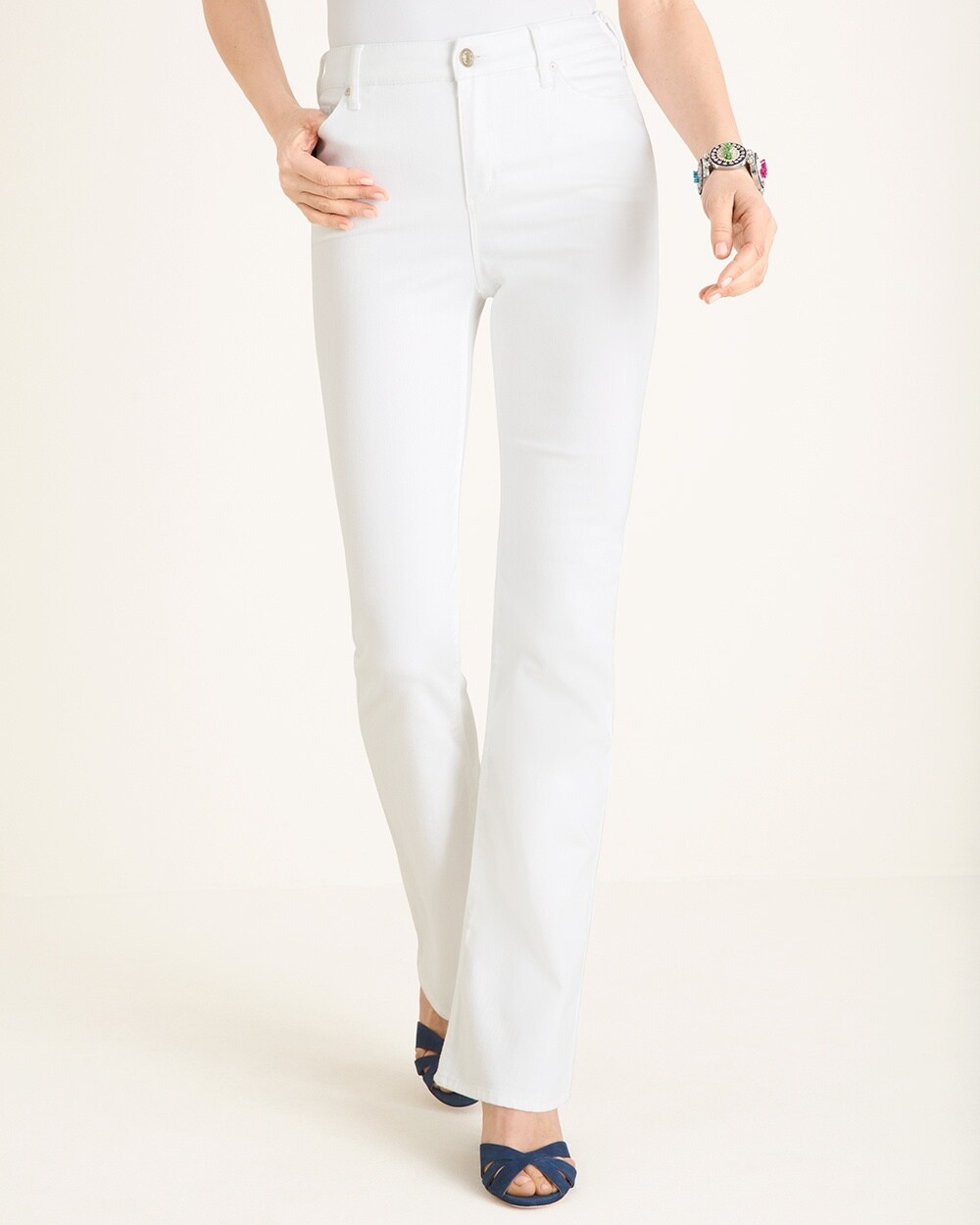 Barely Bootcut No-Stain White Jeans