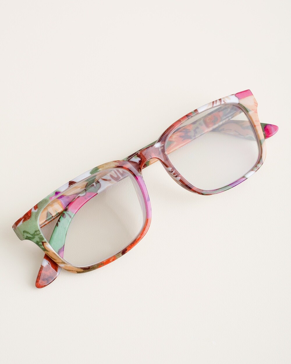 Multi-Colored Floral Reading Glasses