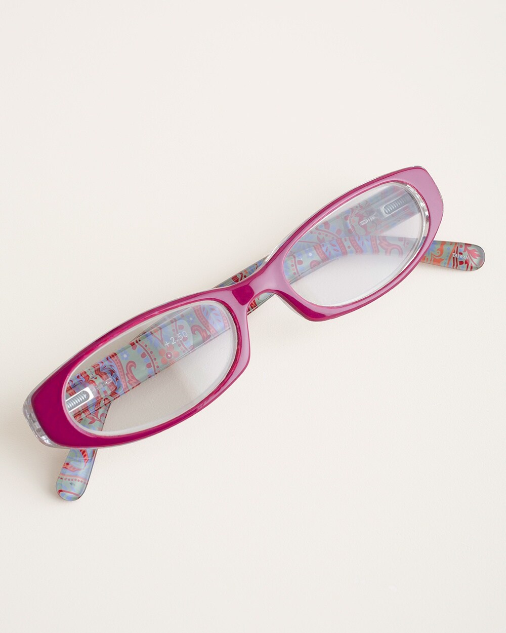 Pink Printed-Temple Reading Glasses