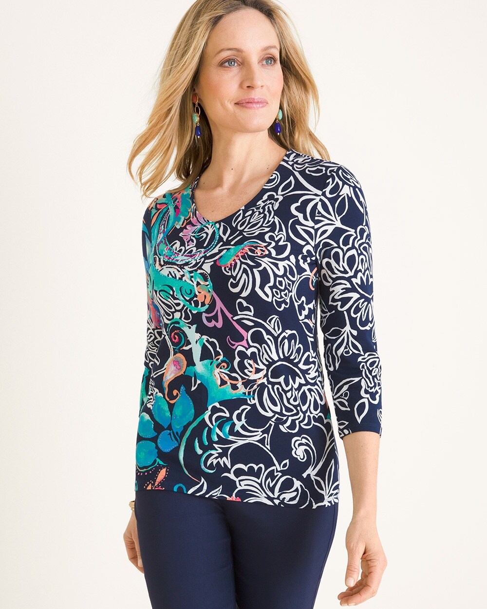 Abstract Floral Top