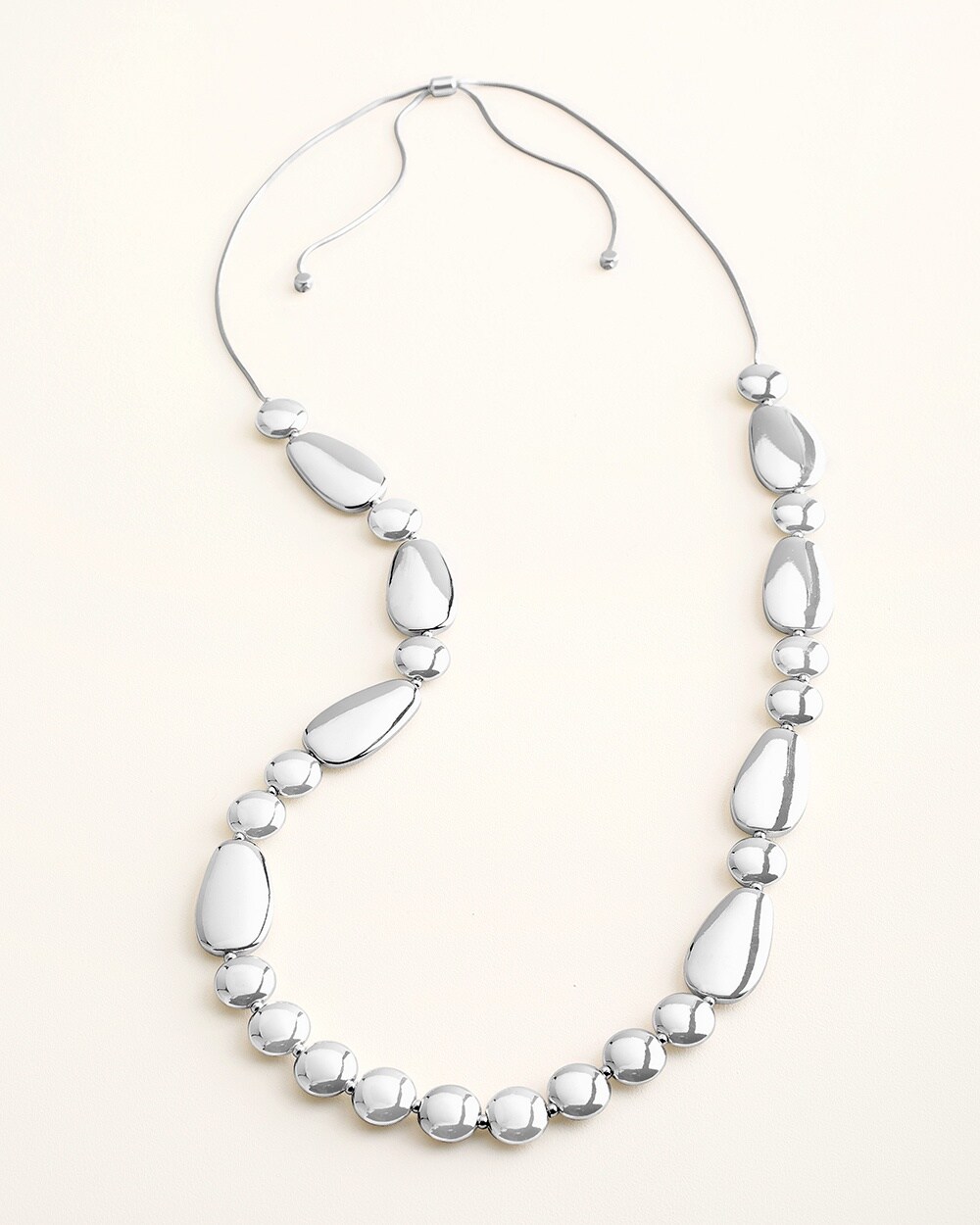 Convertible Silver-Tone Shine Single-Strand Necklace
