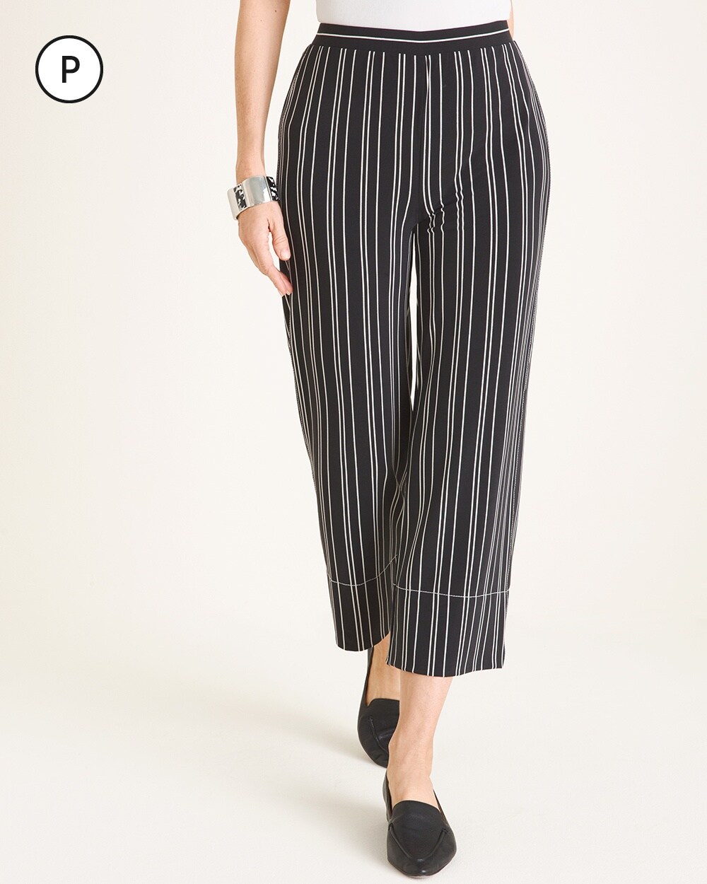 Travelers Collection Petite Striped Crops