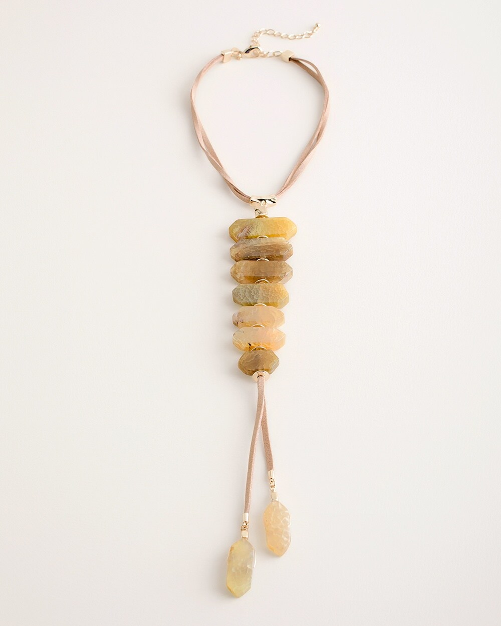 Yellow Agate Y-Necklace